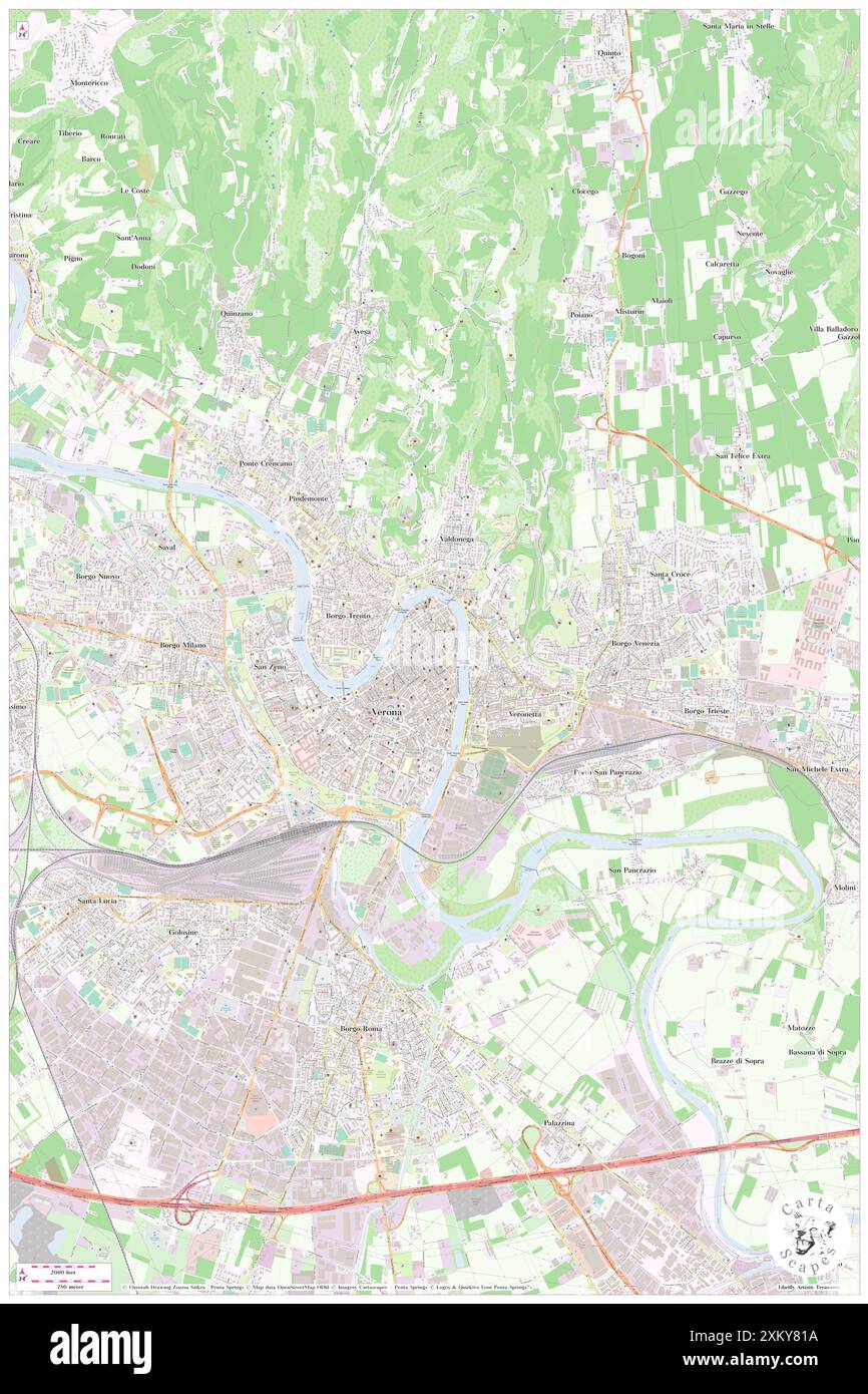 Piazza dei signori, Provincia di Verona, IT, Italia, Veneto, N 45 26' 36'', N 10 59' 53'', MAP, Cartascapes Map pubblicata nel 2024. Esplora Cartascapes, una mappa che rivela i diversi paesaggi, culture ed ecosistemi della Terra. Viaggia attraverso il tempo e lo spazio, scoprendo l'interconnessione del passato, del presente e del futuro del nostro pianeta. Foto Stock