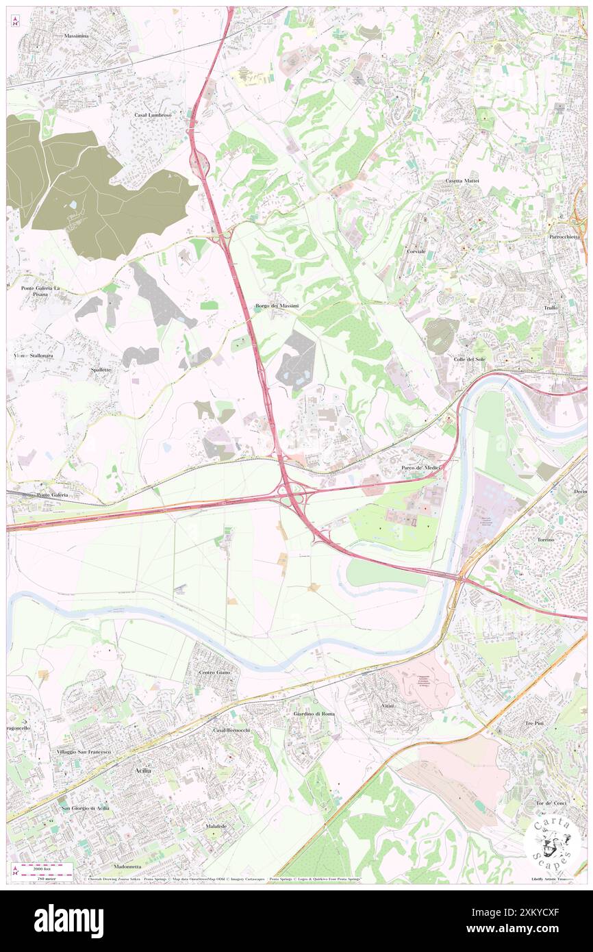 Marriott Park Rome (Junior Suite), Città metropolitana di Roma capitale, IT, Italia, Lazio, N 41 49' 29'', N 12 23' 31'', mappa, Cartascapes Mappa pubblicata nel 2024. Esplora Cartascapes, una mappa che rivela i diversi paesaggi, culture ed ecosistemi della Terra. Viaggia attraverso il tempo e lo spazio, scoprendo l'interconnessione del passato, del presente e del futuro del nostro pianeta. Foto Stock