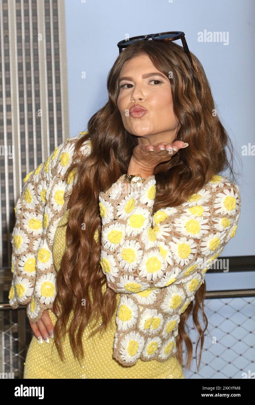 New York, New York, Stati Uniti. 24 luglio 2024. Chanel West Coast visita l'Empire State Building il 24 luglio 2024 a New York. Credito: RW/Media Punch/Alamy Live News Foto Stock