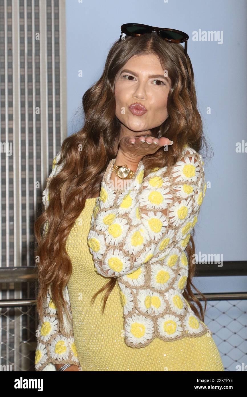 New York, New York, Stati Uniti. 24 luglio 2024. Chanel West Coast visita l'Empire State Building il 24 luglio 2024 a New York. Credito: RW/Media Punch/Alamy Live News Foto Stock