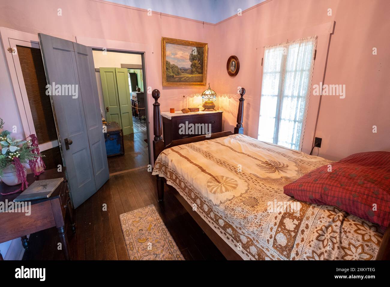 All'interno della casa di T.C. Steele nella contea di Brown, Indiana. Steele era un influente pittore "impressionista dell'Indiana". Foto Stock