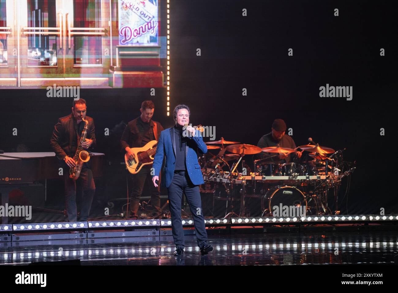 Hollywood, Stati Uniti. 24 luglio 2024. Donny Osmond si esibisce a Hollywood, Florida, il 24 luglio 2024. Lo spettacolo faceva parte del tour Direct from Las Vegas. (Foto di Geoffrey Clowes/Sipa USA) credito: SIPA USA/Alamy Live News Foto Stock