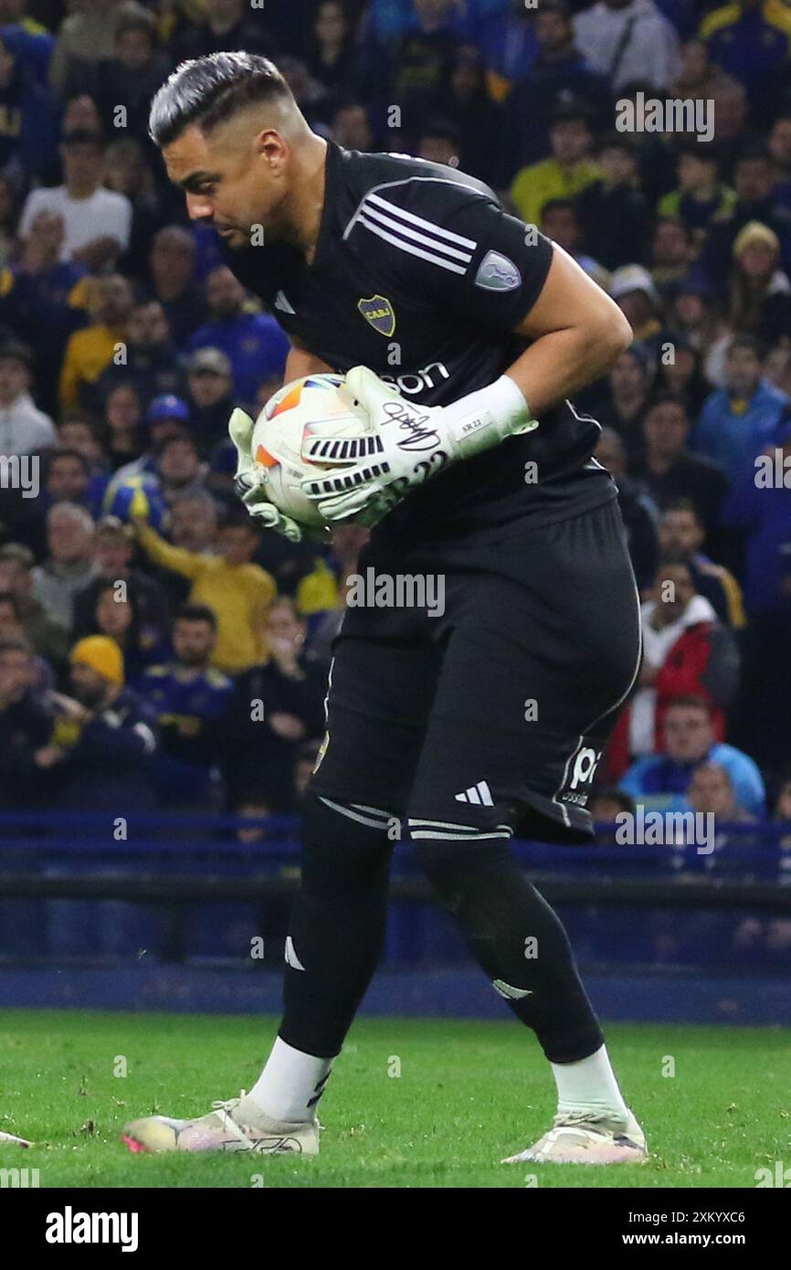 Argentina. 24 luglio 2024. Buenos Aires, 24.07.2024: Sergio Romero del Boca Juniors durante la seconda partita contro l'Independiente del Valle per la CONMEBOL Sudamericana Cup allo stadio la Bombonera ( crediti: Néstor J. Beremblum/Alamy Live News Foto Stock