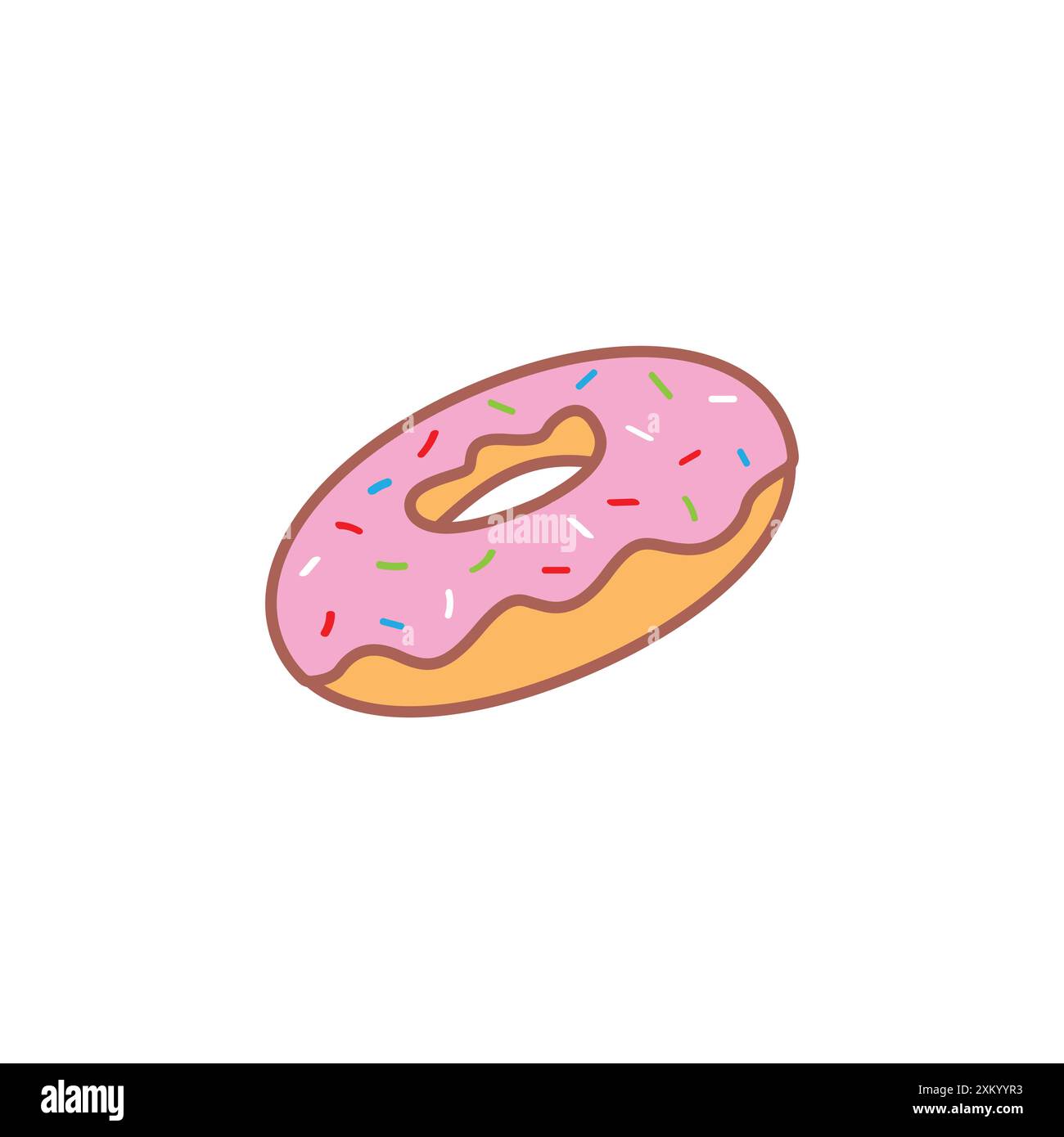 Logo Donut Icon per il settore dei prodotti da forno Illustrazione Vettoriale