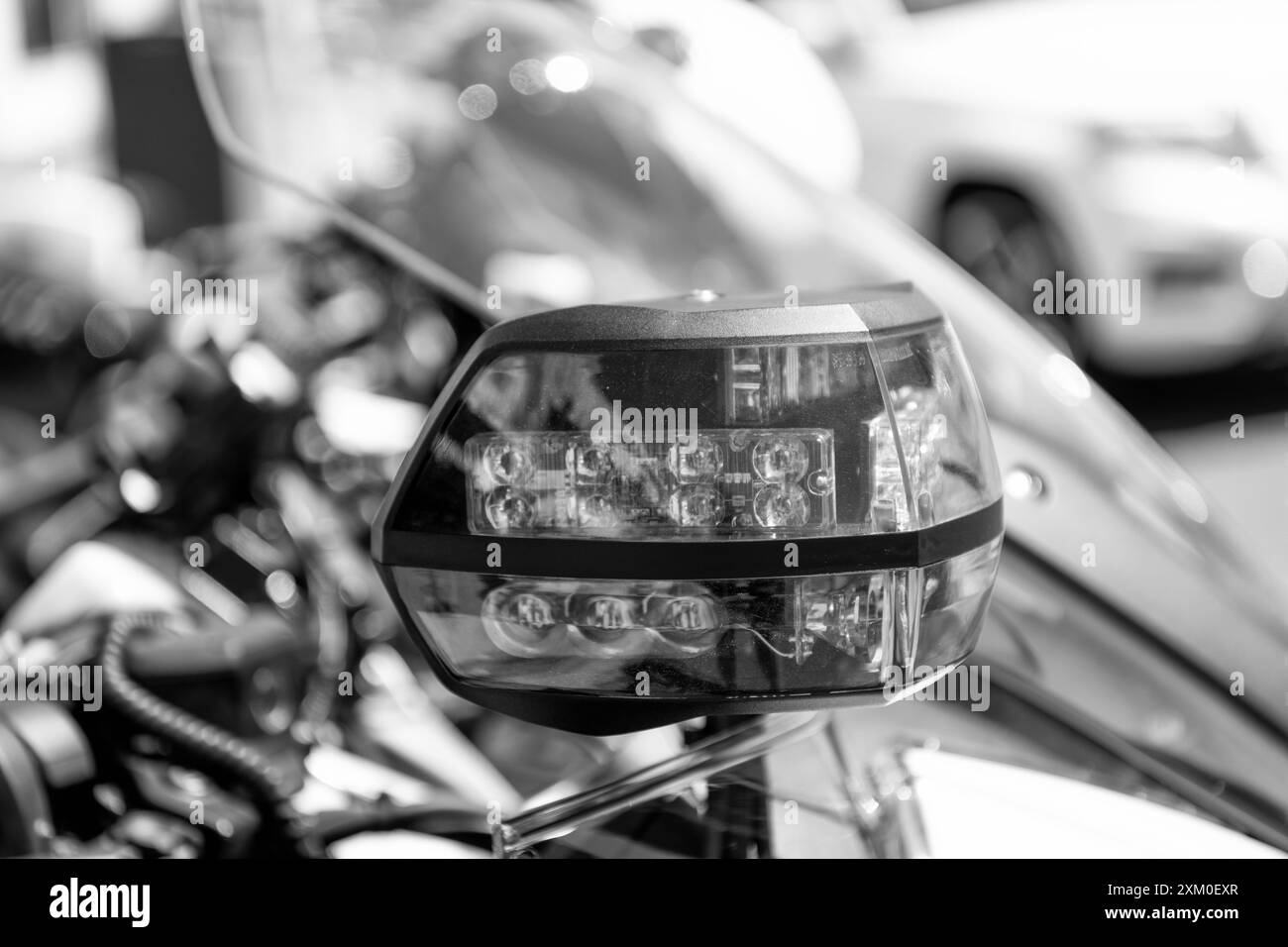 indicatore di direzione dell'auto o della moto, messa a fuoco selettiva Foto Stock