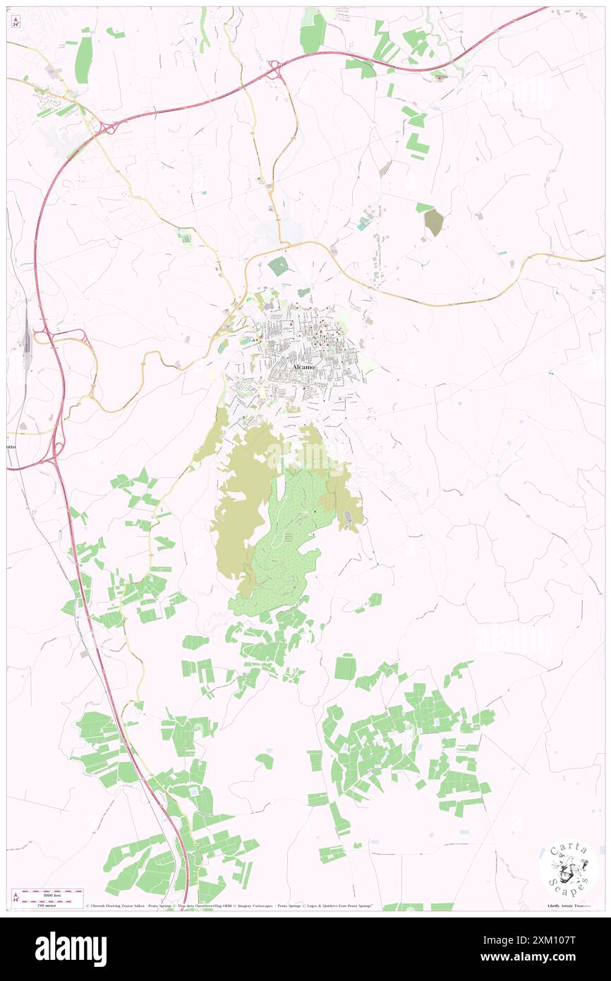 Bonifato, Trapani, IT, Italia, Sicilia, N 37 57' 51'', N 12 57' 47'', MAP, Cartascapes Map pubblicata nel 2024. Esplora Cartascapes, una mappa che rivela i diversi paesaggi, culture ed ecosistemi della Terra. Viaggia attraverso il tempo e lo spazio, scoprendo l'interconnessione del passato, del presente e del futuro del nostro pianeta. Foto Stock