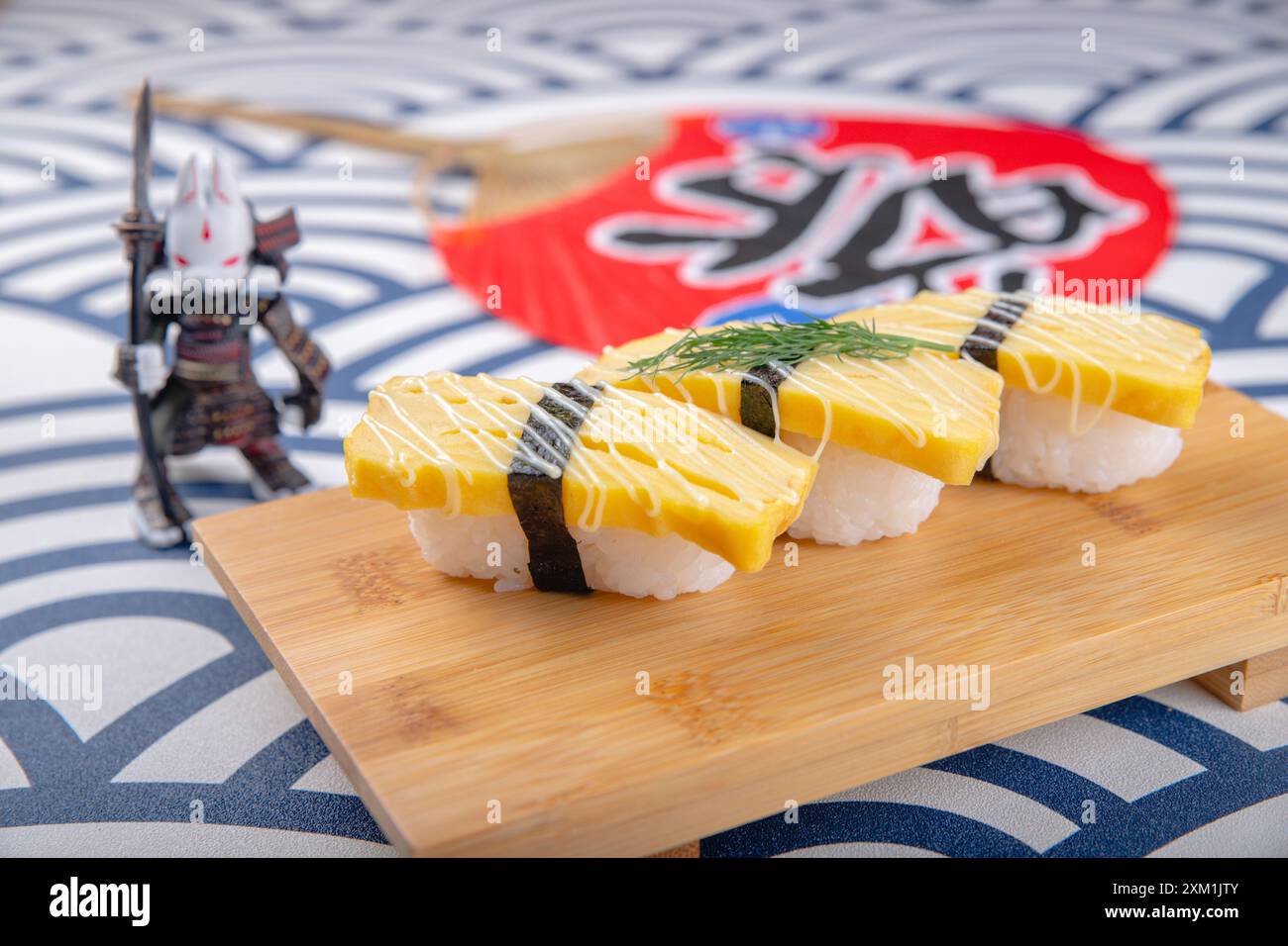 Tamagoyaki, omelette arrotolate giapponesi Foto Stock
