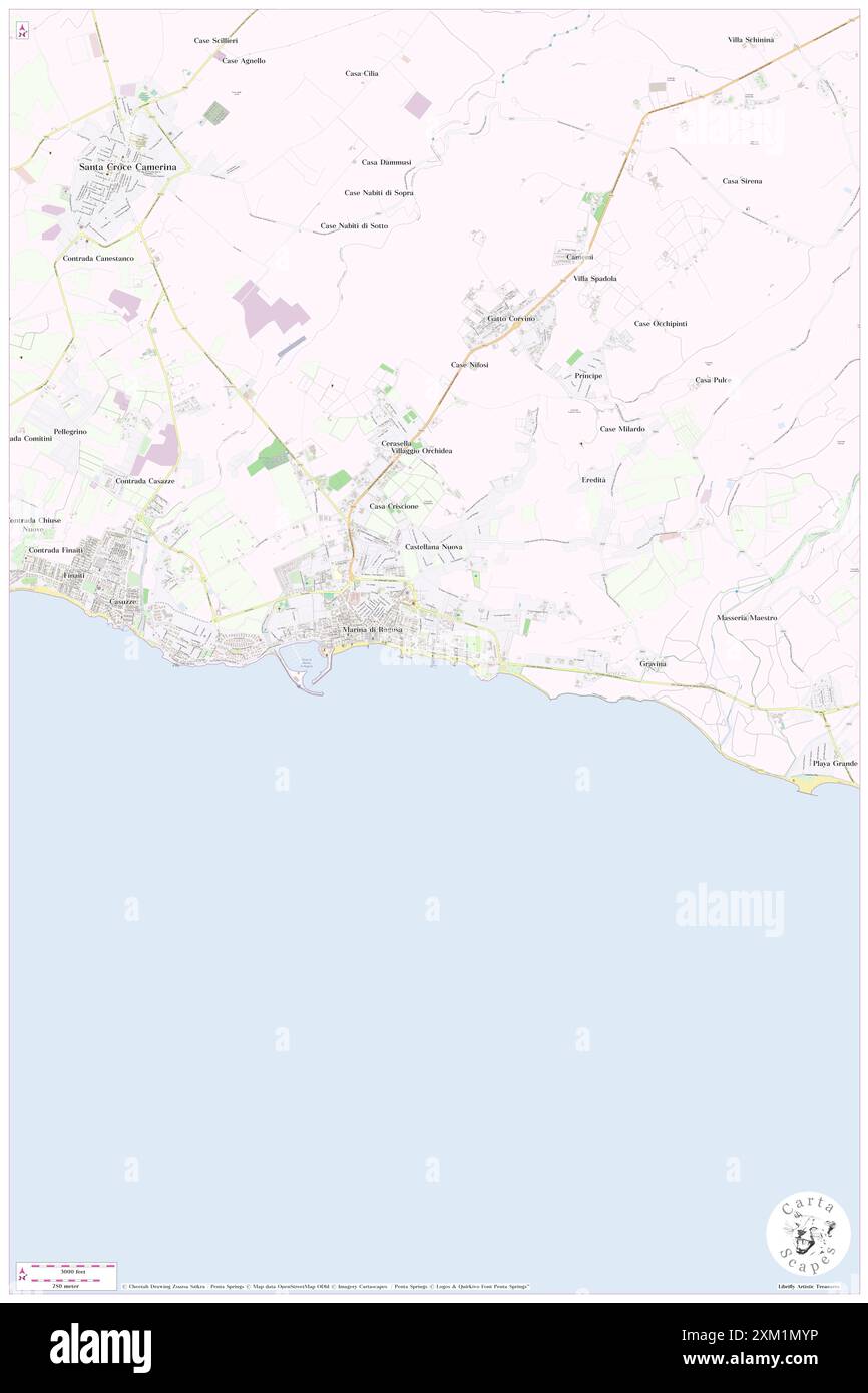 Hotel Andrea Doria, Ragusa, IT, Italia, Sicilia, N 36 46' 54'', N 14 33' 42'', MAP, Cartascapes Map pubblicata nel 2024. Esplora Cartascapes, una mappa che rivela i diversi paesaggi, culture ed ecosistemi della Terra. Viaggia attraverso il tempo e lo spazio, scoprendo l'interconnessione del passato, del presente e del futuro del nostro pianeta. Foto Stock