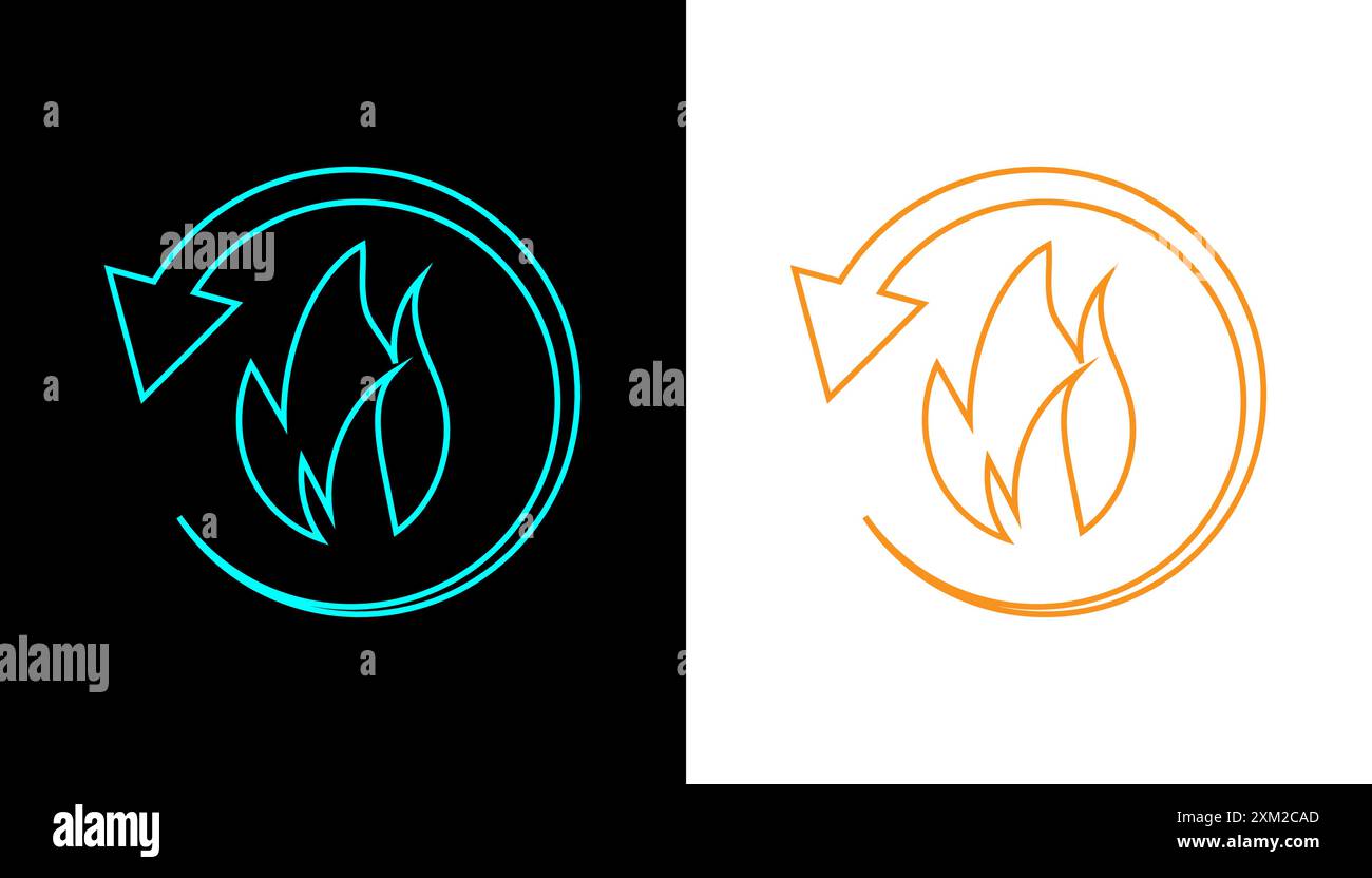 Illustrazione del design piatto dell'icona del fuoco del metabolismo. Illustrazione Vettoriale