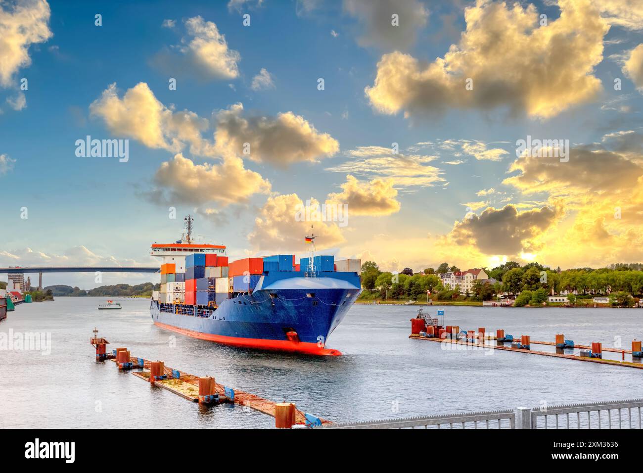 Porto di Kiel, Germania Foto Stock