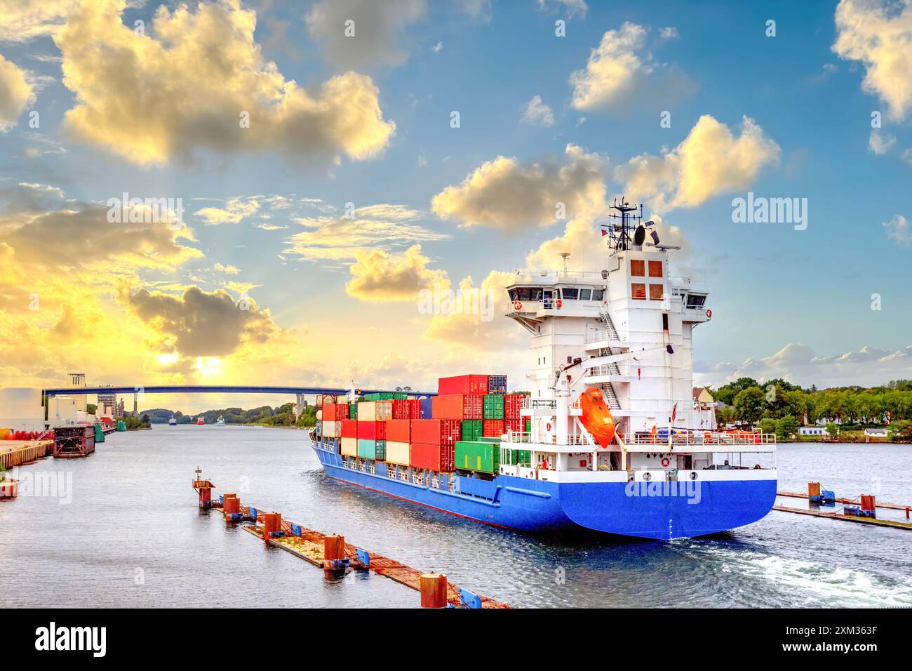 Porto di Kiel, Germania Foto Stock