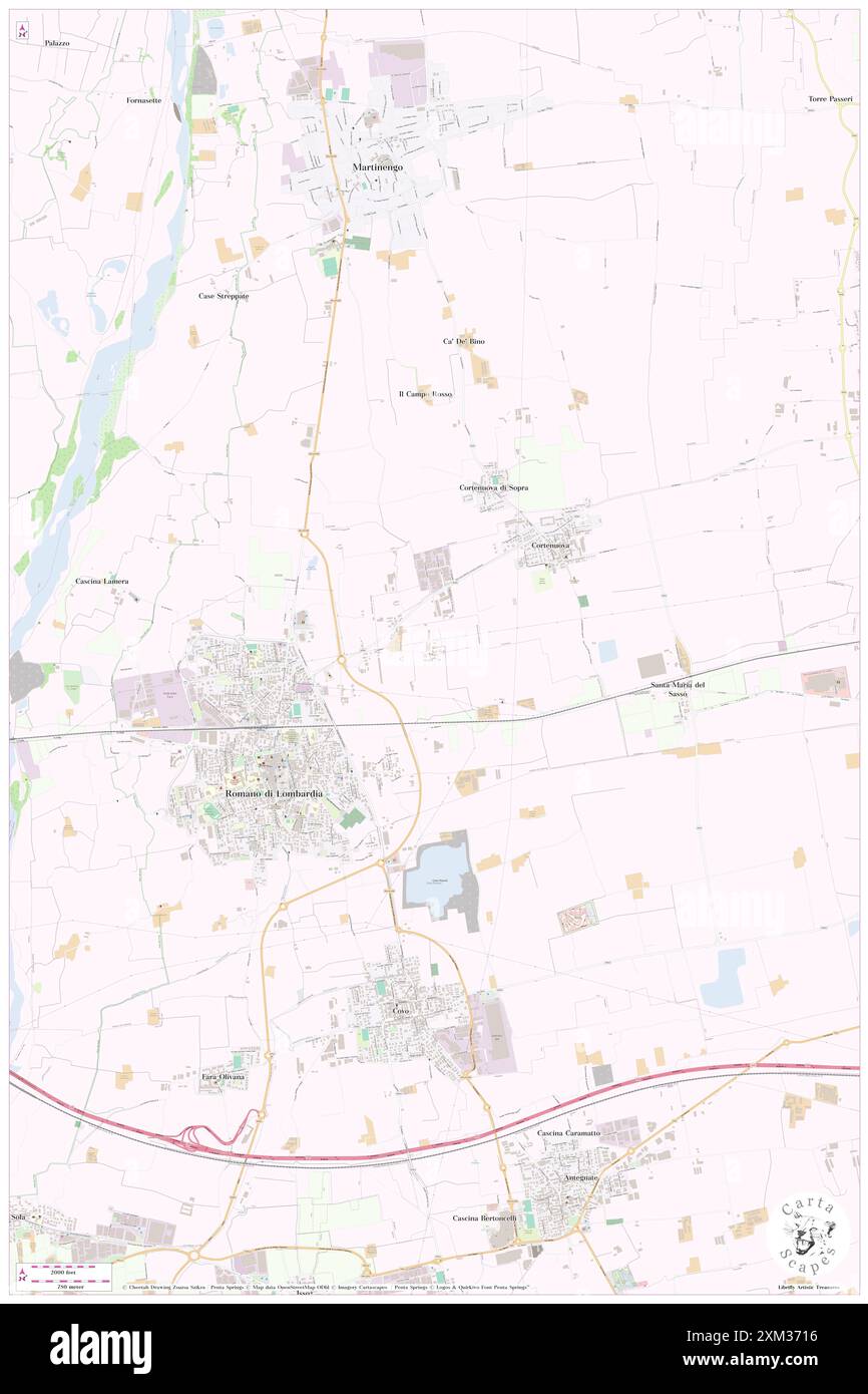 Portico, Provincia di Bergamo, IT, Italia, Lombardia, N 45 31' 48'', N 9 46' 26'', MAP, Cartascapes Map pubblicata nel 2024. Esplora Cartascapes, una mappa che rivela i diversi paesaggi, culture ed ecosistemi della Terra. Viaggia attraverso il tempo e lo spazio, scoprendo l'interconnessione del passato, del presente e del futuro del nostro pianeta. Foto Stock