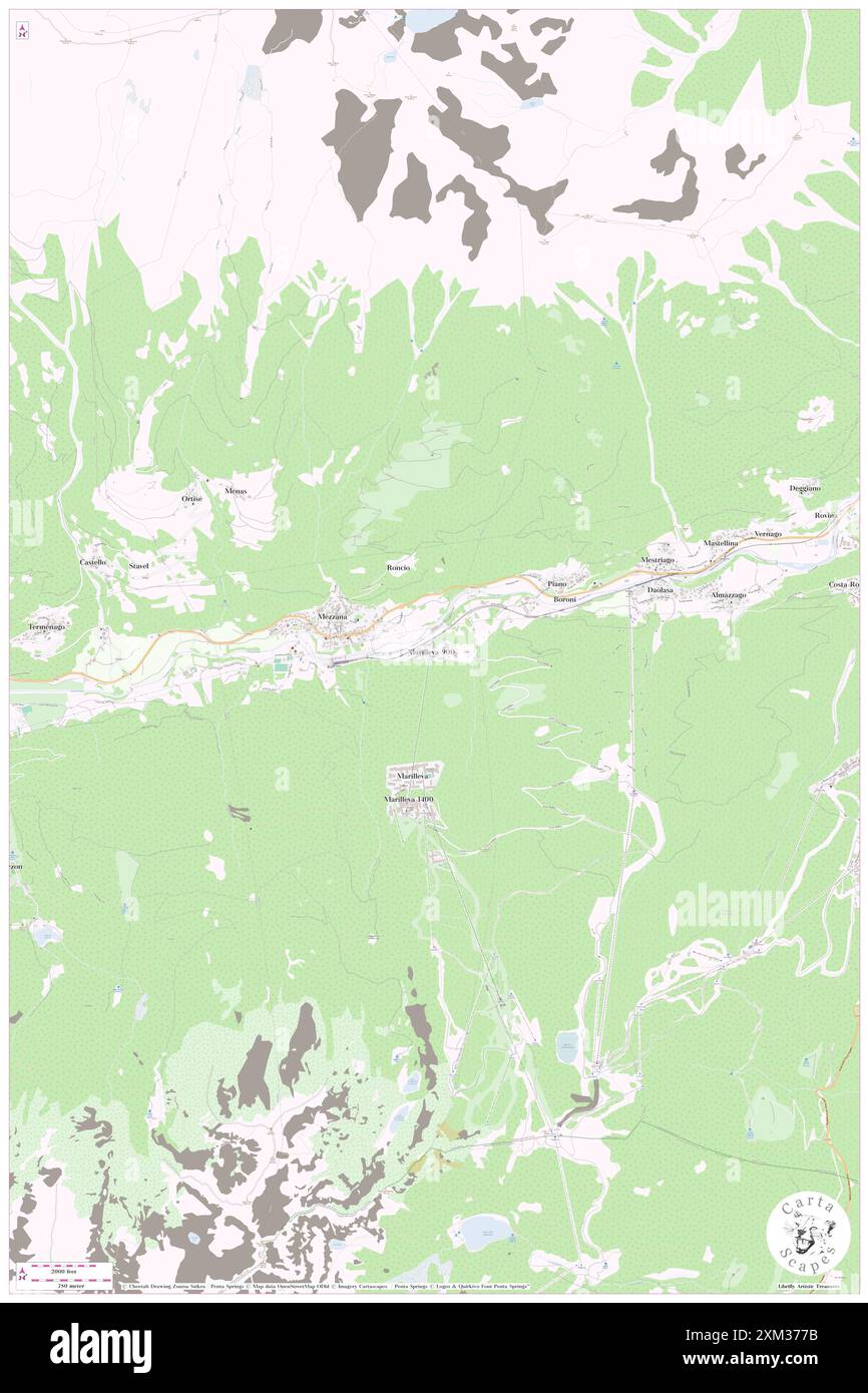 Marilleva 900, Provincia autonoma di Trento, IT, Italia, Trentino-alto Adige, N 46 18' 52'', N 10 48' 47'', mappa, Cartascapes Mappa pubblicata nel 2024. Esplora Cartascapes, una mappa che rivela i diversi paesaggi, culture ed ecosistemi della Terra. Viaggia attraverso il tempo e lo spazio, scoprendo l'interconnessione del passato, del presente e del futuro del nostro pianeta. Foto Stock