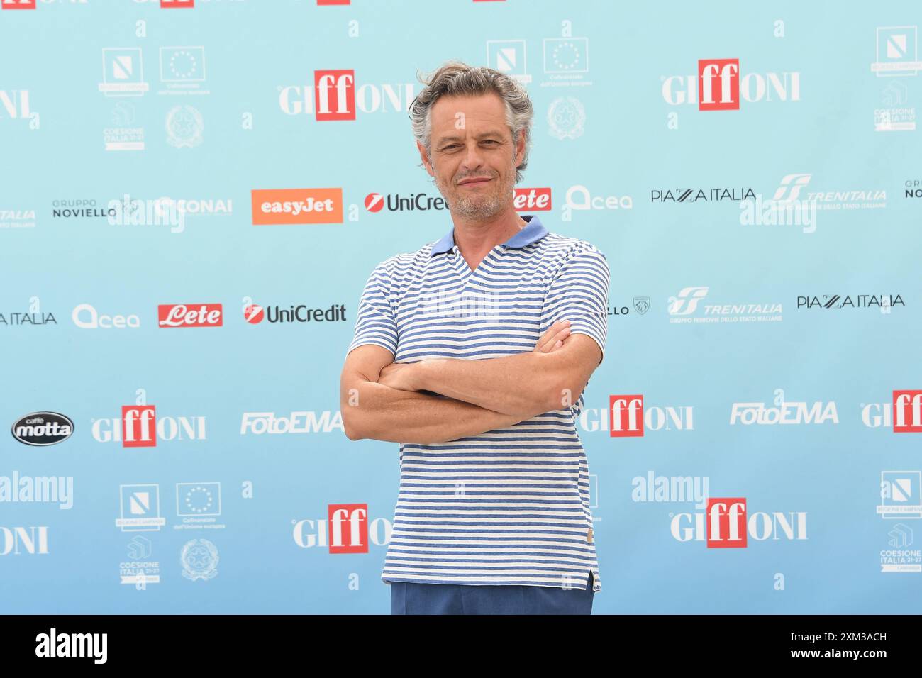 Giffoni Vallepiana, Italia, 25/07/2024, Giffoni Vallepiana Giffoni Festival 2024 Photocall Incanto, nella foto: Stefano pesce Foto Stock