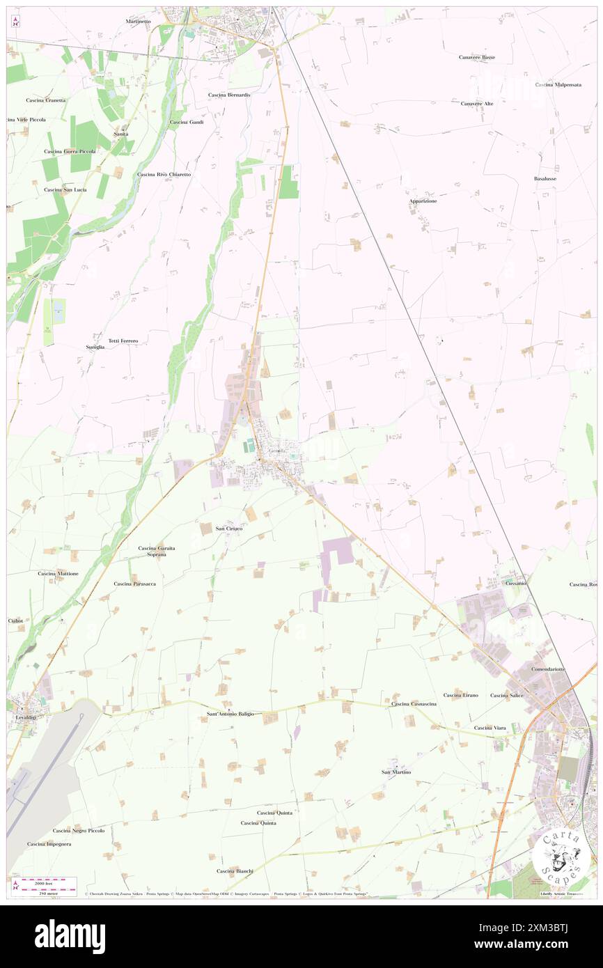 Genola, Torino, IT, Italia, Piemonte, N 45 3' 23'', N 7 31' 51'', MAP, Cartascapes Map pubblicata nel 2024. Esplora Cartascapes, una mappa che rivela i diversi paesaggi, culture ed ecosistemi della Terra. Viaggia attraverso il tempo e lo spazio, scoprendo l'interconnessione del passato, del presente e del futuro del nostro pianeta. Foto Stock