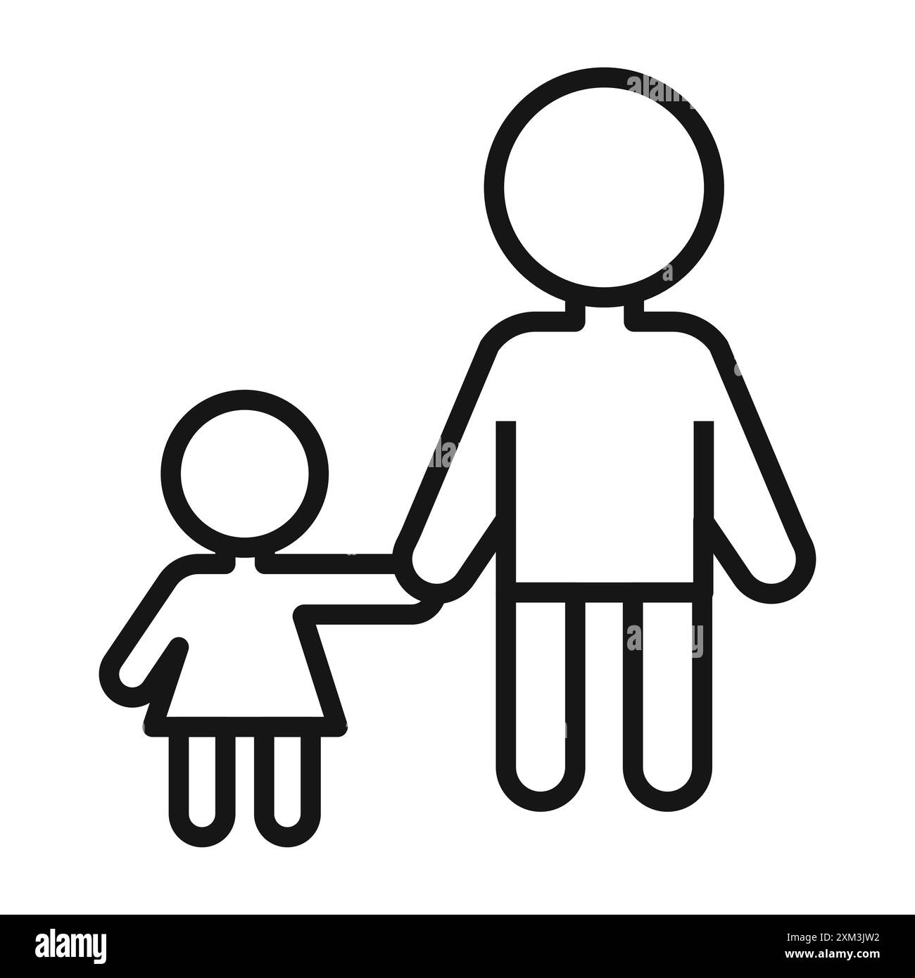 Icona Guardiano grafica a linee nere in bianco e nero, insegna di raccolta del set di contorni Illustrazione Vettoriale