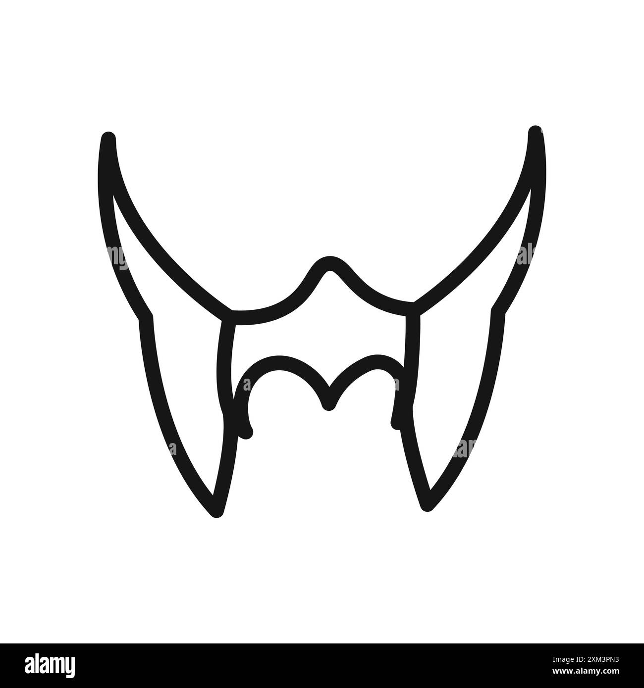 Icona di valkyrie Vector grafico in bianco e nero con contorno e insegna della collezione Illustrazione Vettoriale