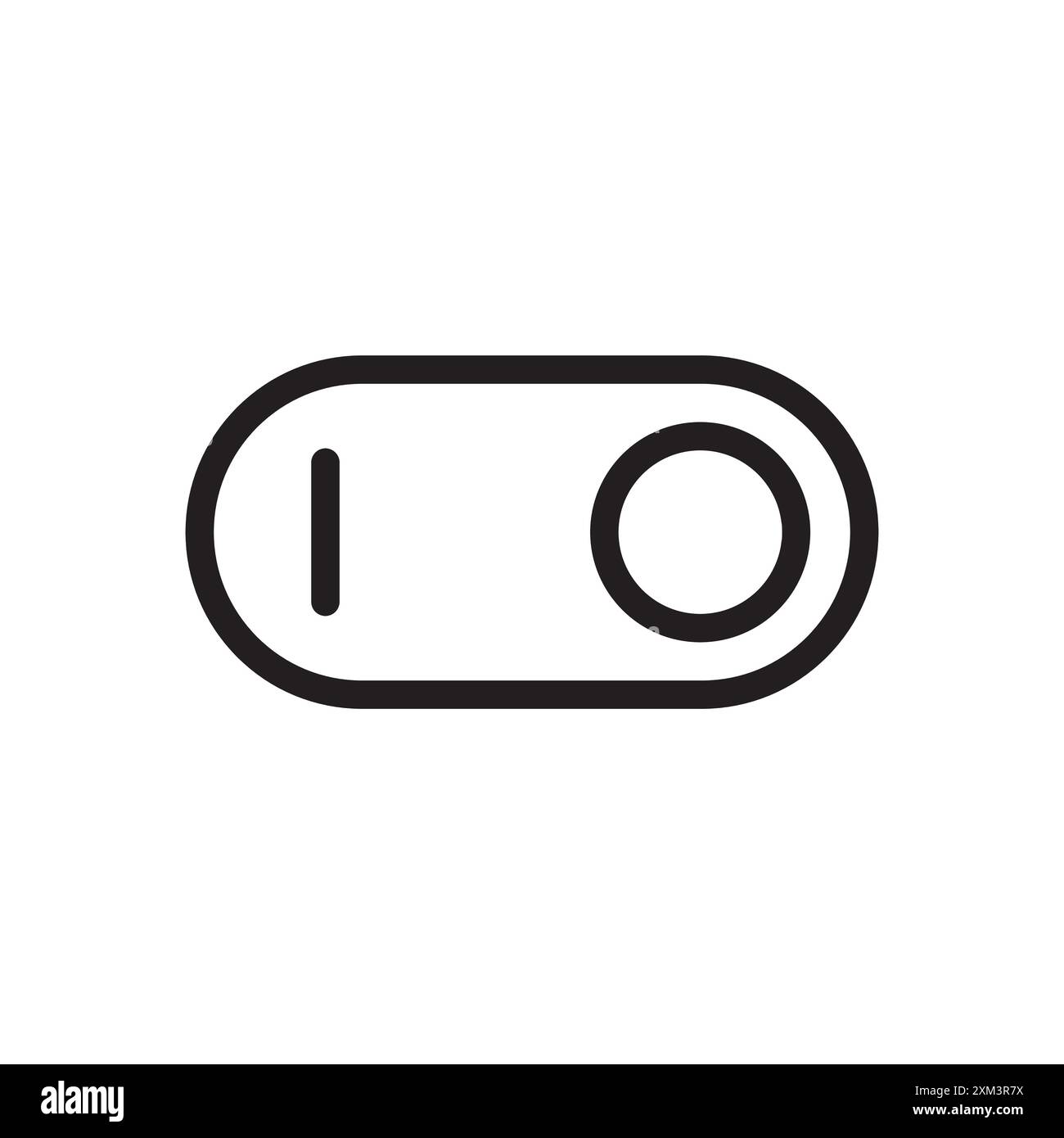 Icona interruttore a bilanciere vettore grafico linea nera nel segno di raccolta set contorno bianco e nero Illustrazione Vettoriale