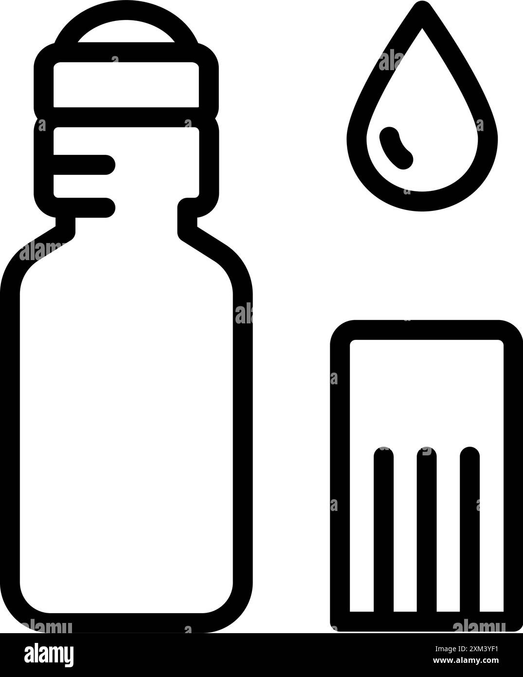 Essenza di rullo, siero o olio essenziale con sfere di rullo. Icona linea semplice. Concetto di aromaterapia. Simbolo del contorno. Illustrazione vettoriale per salone di bellezza. Illustrazione Vettoriale