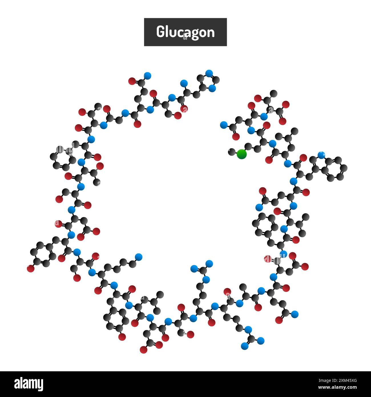 Il trattamento con ipoglicemia molecola - glucagone Illustrazione Vettoriale
