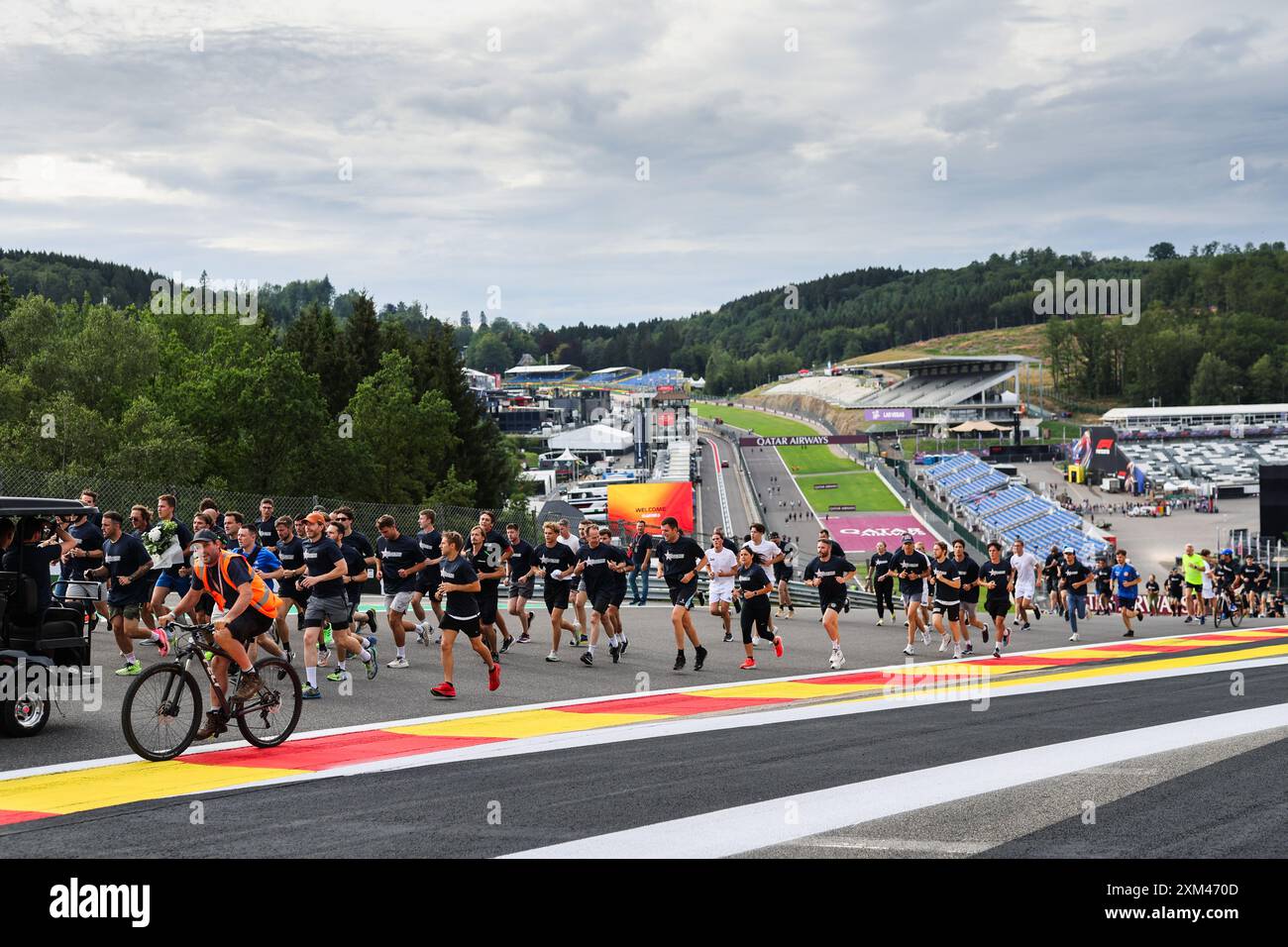 Gara per Anthoine Hubert organizzata da Pierre Gasly durante il Gran Premio del Belgio di Formula 1 Rolex 2024, 14° round del Campionato del mondo di Formula 1 2024 dal 26 al 28 luglio 2024 sul circuito di Spa-Francorchamps, a Stavelot, in Belgio Foto Stock