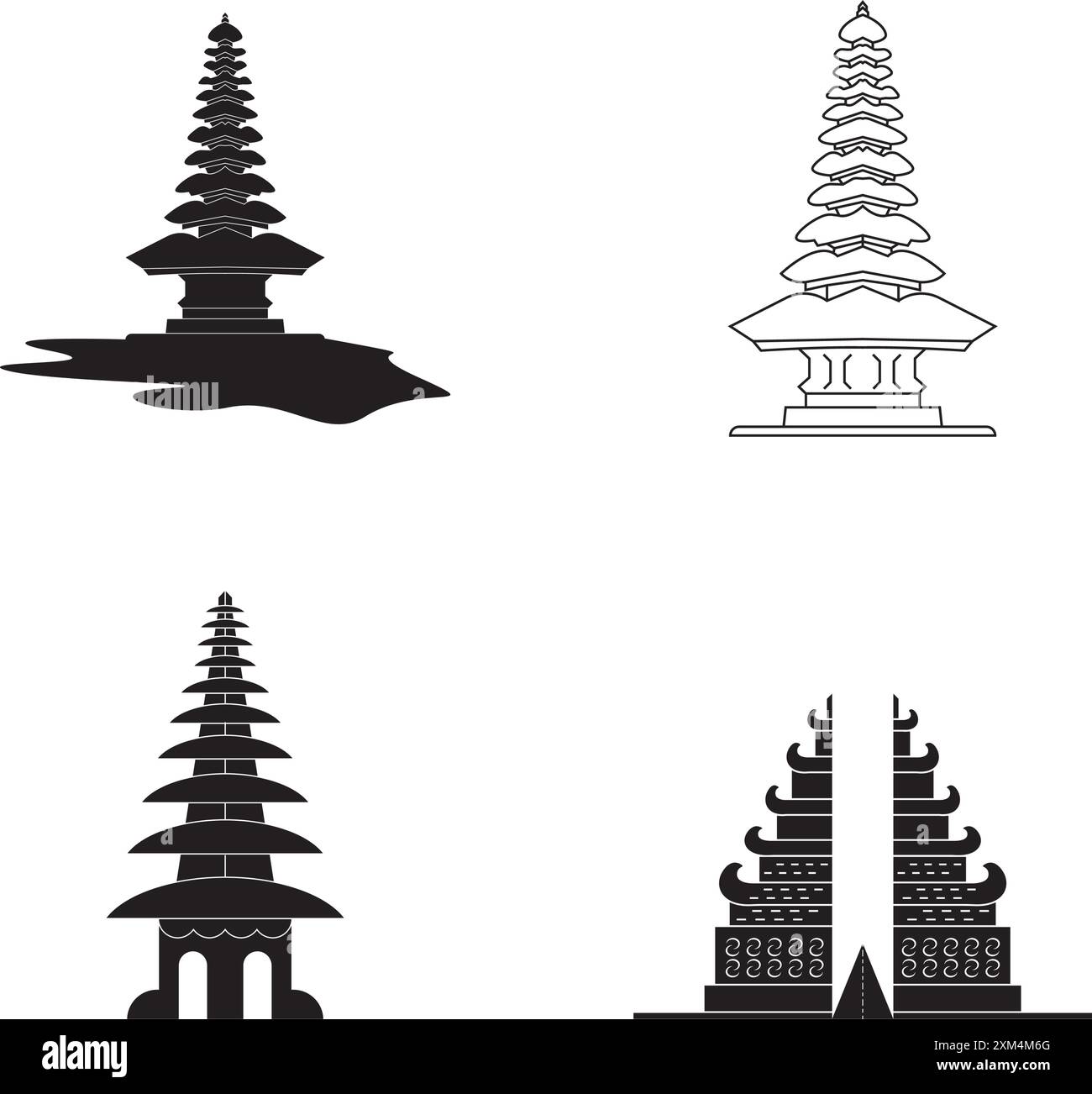 Illustrazione dell'icona del tempio design degli elemen Illustrazione Vettoriale