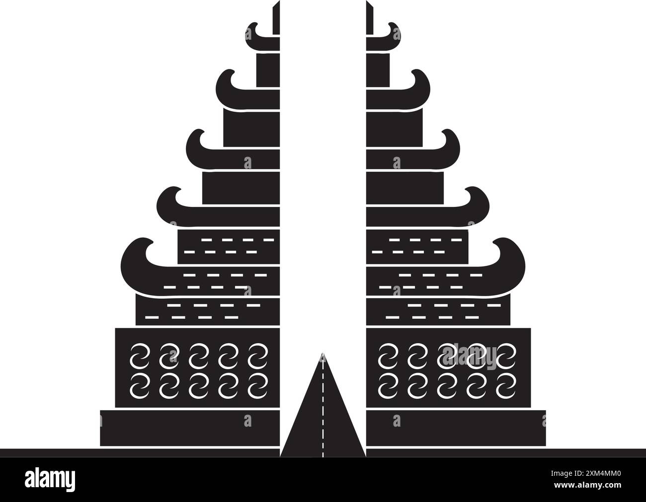 Illustrazione dell'icona del tempio design degli elemen Illustrazione Vettoriale