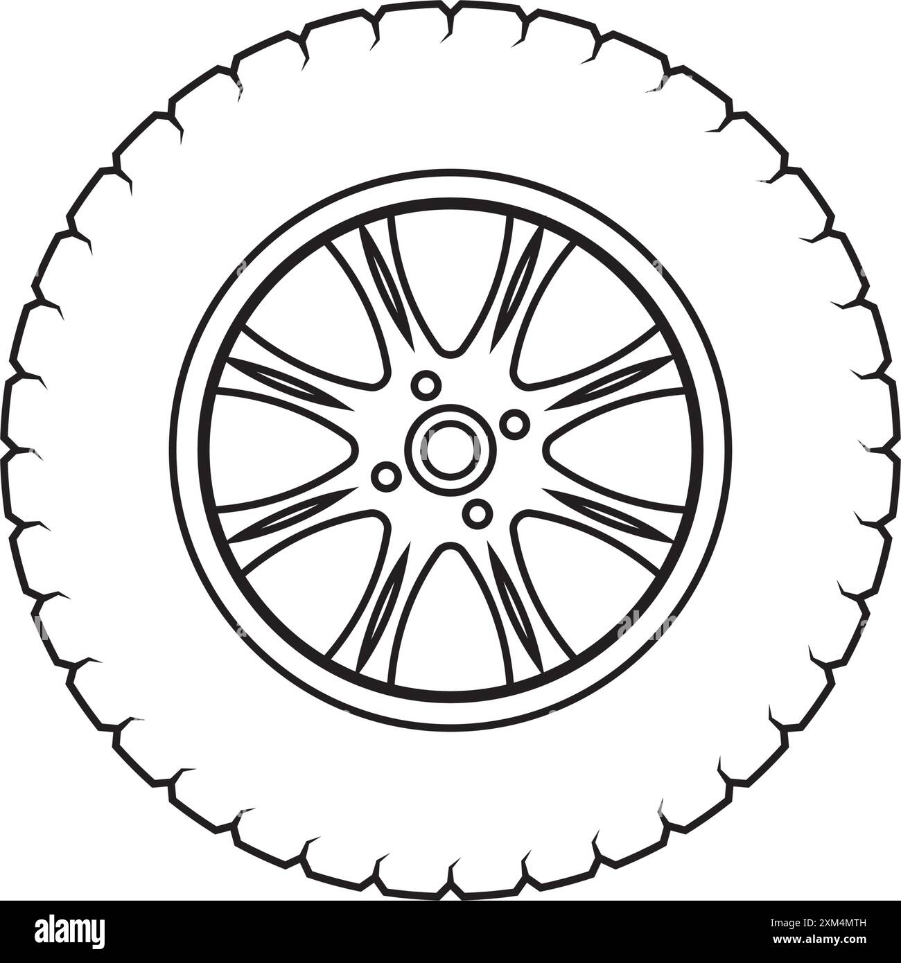 illustrazione dell'icona degli pneumatici per auto design degli elementi Illustrazione Vettoriale
