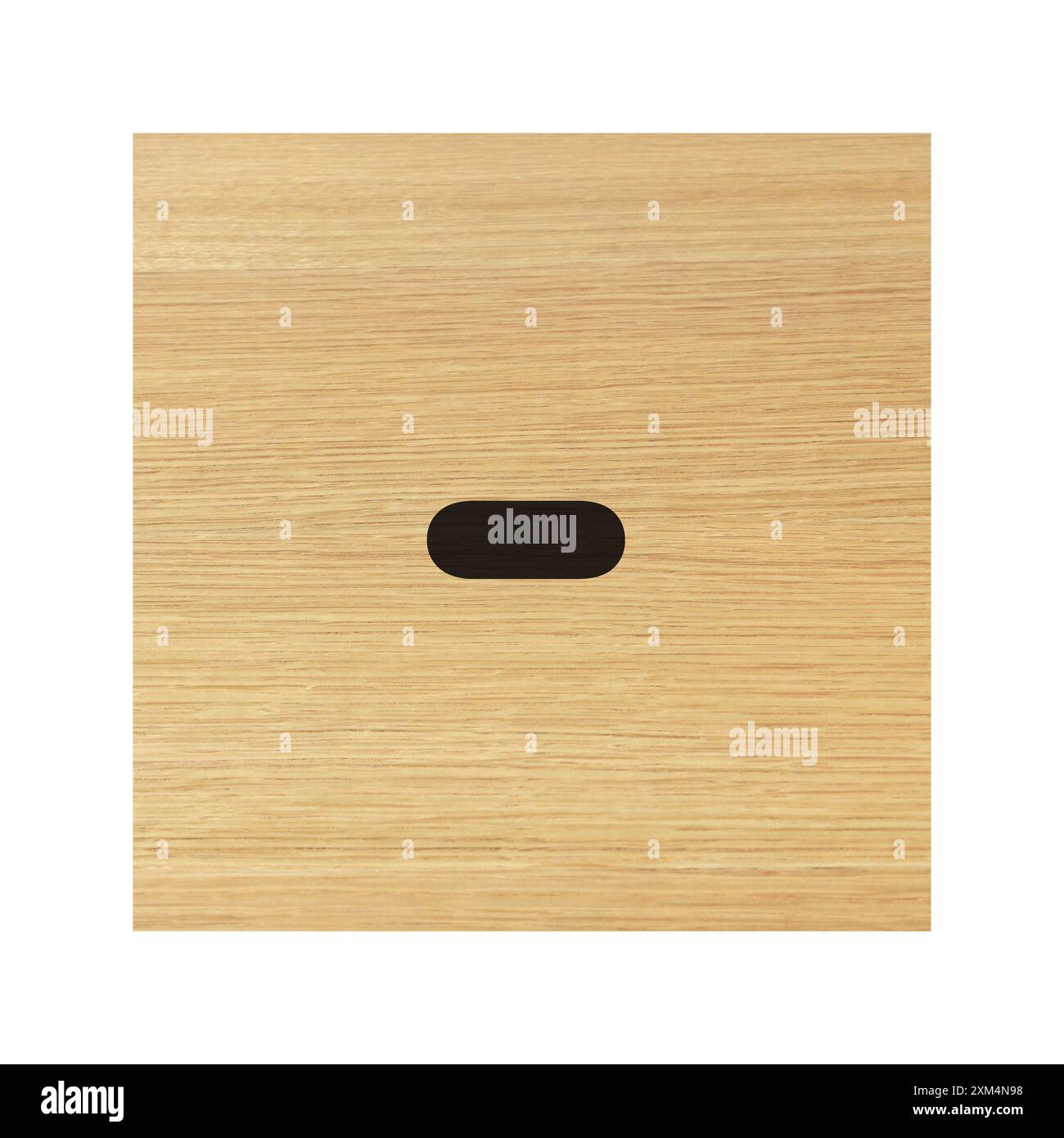 Segno meno blocco di legno con percorso di ritaglio Foto Stock