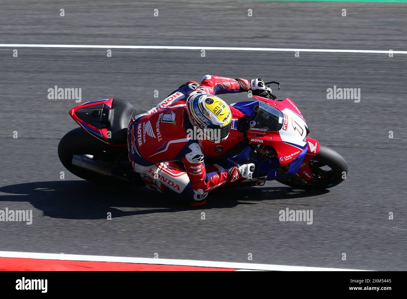 Tommy Bridewell - Honda Racing UK - pilota numero 1 su una Honda al 2024 British Superbike (BSB) round a Brands Hatch nel luglio 2024 Foto Stock