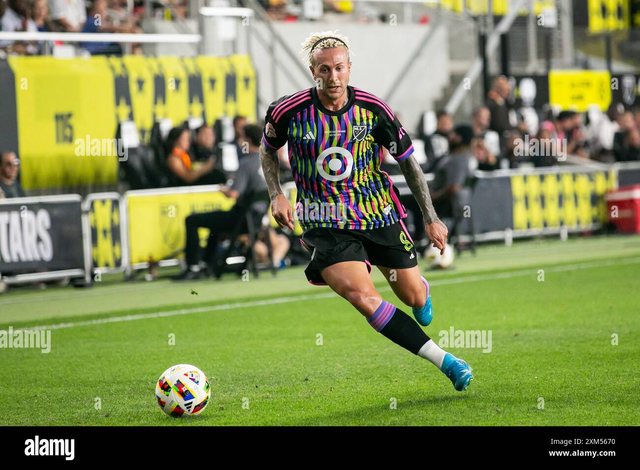 Columbus, Ohio, Stati Uniti. 24 luglio 2024. L'attaccante della MLS Federico Bernardeschi del Toronto FC (8). L'MLS All-Star Game tra MLS e Liga MX al Lower.com Field. Crediti: Kindell Buchanan/Alamy Live News Foto Stock