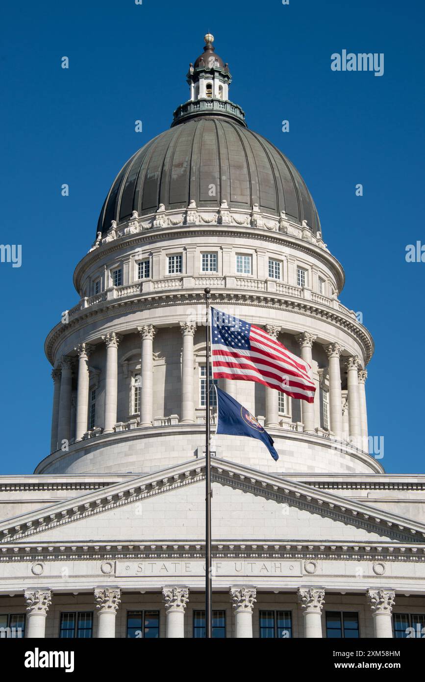 Sede del governo dello stato dello Utah, Salt Lake City, Utah Foto Stock