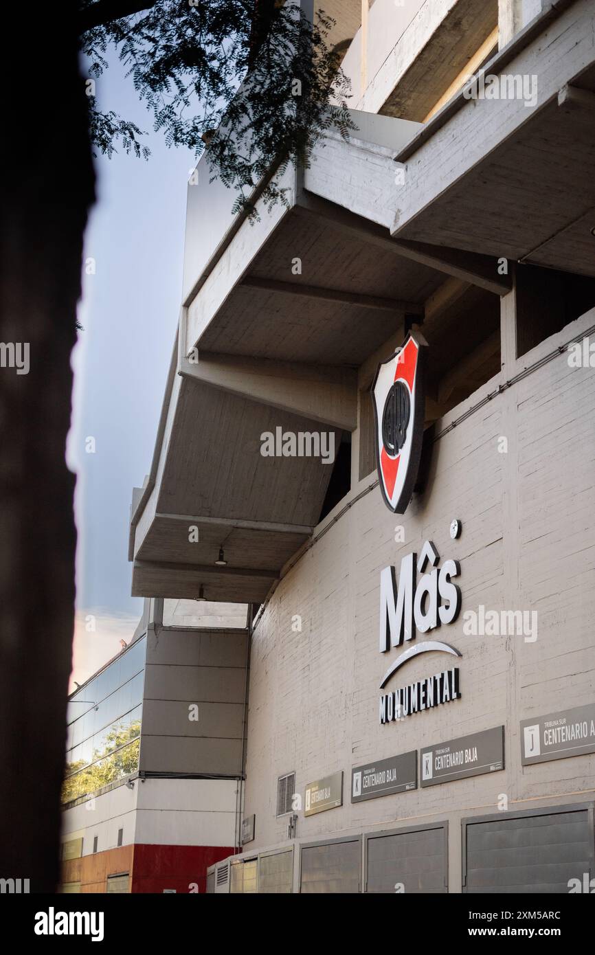 Estadio Mas Monumental (Antonio Vespucio liberi), sede del Club Atletico River Plate. Foto Stock