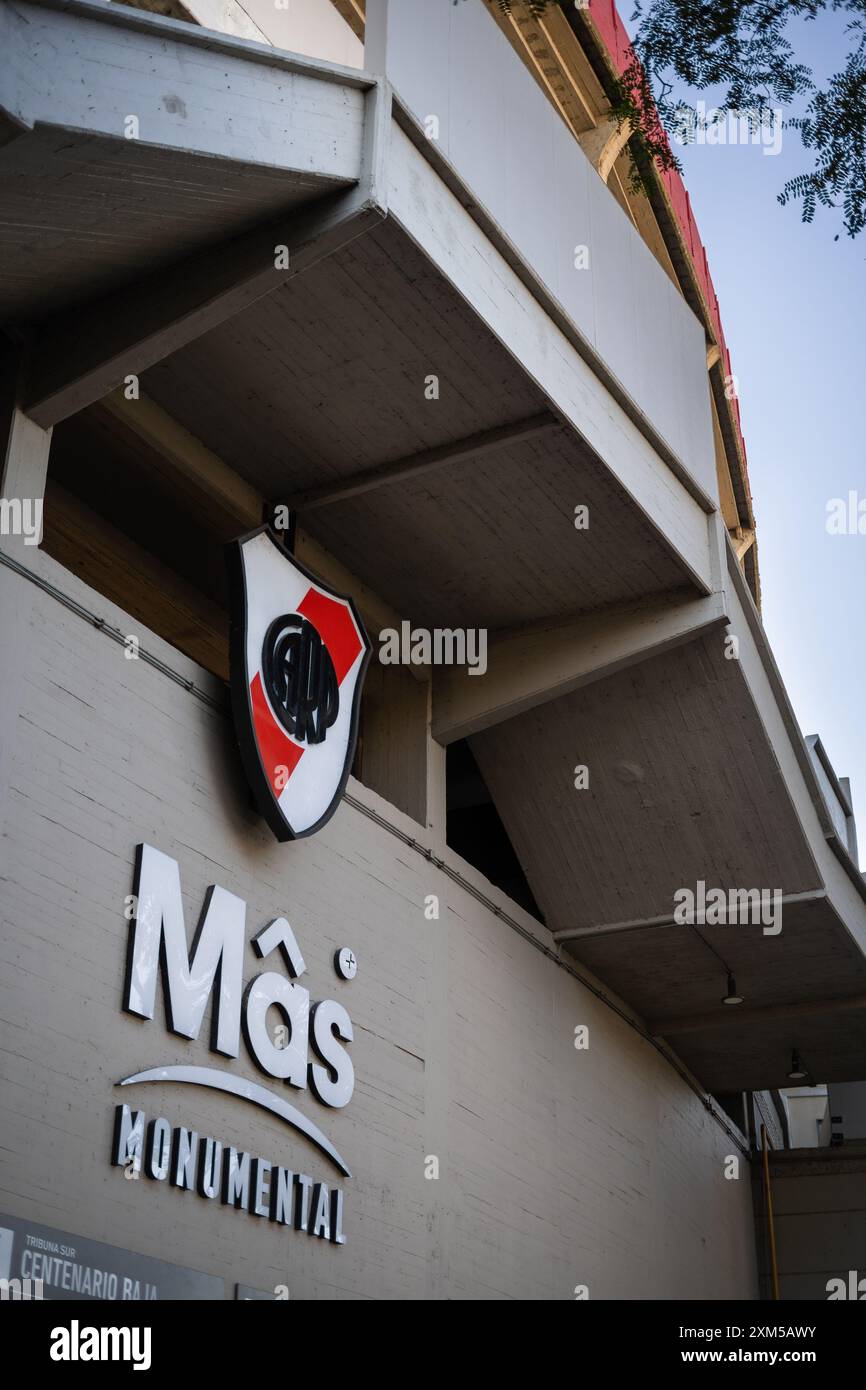 Estadio Mas Monumental (Antonio Vespucio liberi), sede del Club Atletico River Plate. Foto Stock