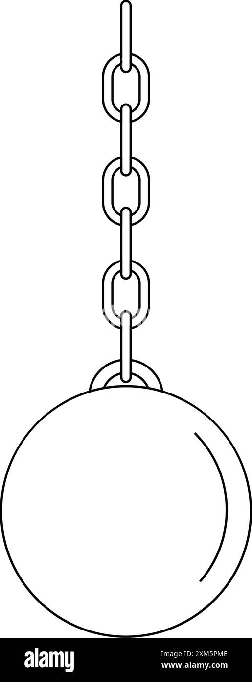 icona della sfera di acciaio distrutta, disegno illustrativo Illustrazione Vettoriale