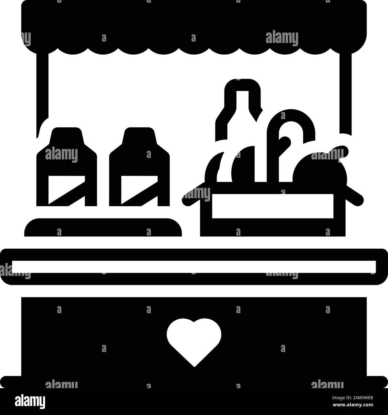 Icona della banca alimentare, negozio Illustrazione Vettoriale