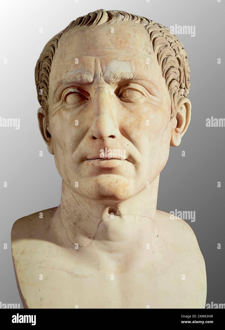 7310 Giulio Cesare, nato nel 100 a.C. Assasinato nel 44 a.C., a Roma, fu un celebre generale e statista romano, il conquistatore della Gallia (58–50 a.c.), e dittatore di Roma dal 46–44 a.C. Foto Stock
