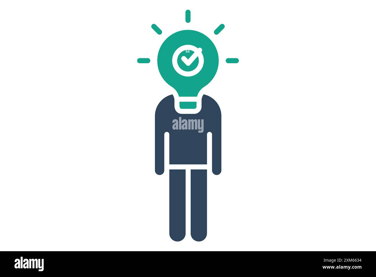 Icona di brand awareness. persone con la lampadina. icona relativa al riconoscimento. stile icona a tinta unita. illustrazione vettoriale degli elementi aziendali Illustrazione Vettoriale