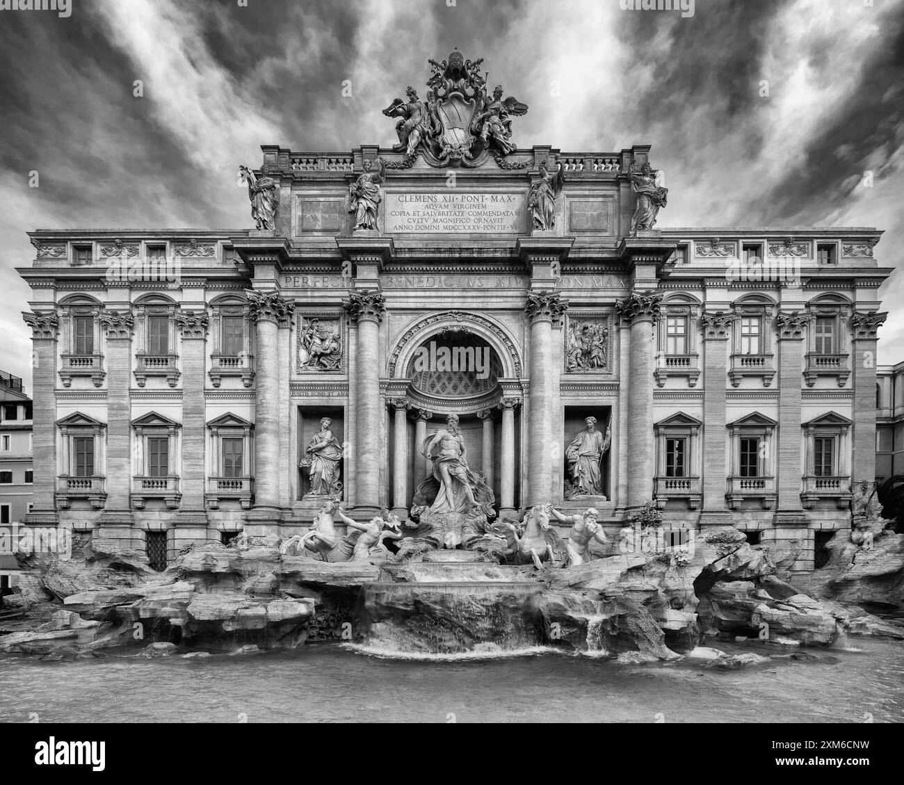 La famosa Fontana di Trevi Foto Stock