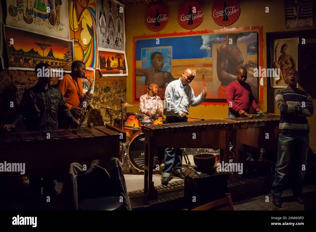 Concerto al Mama Africa Restaurant di città del Capo Foto Stock