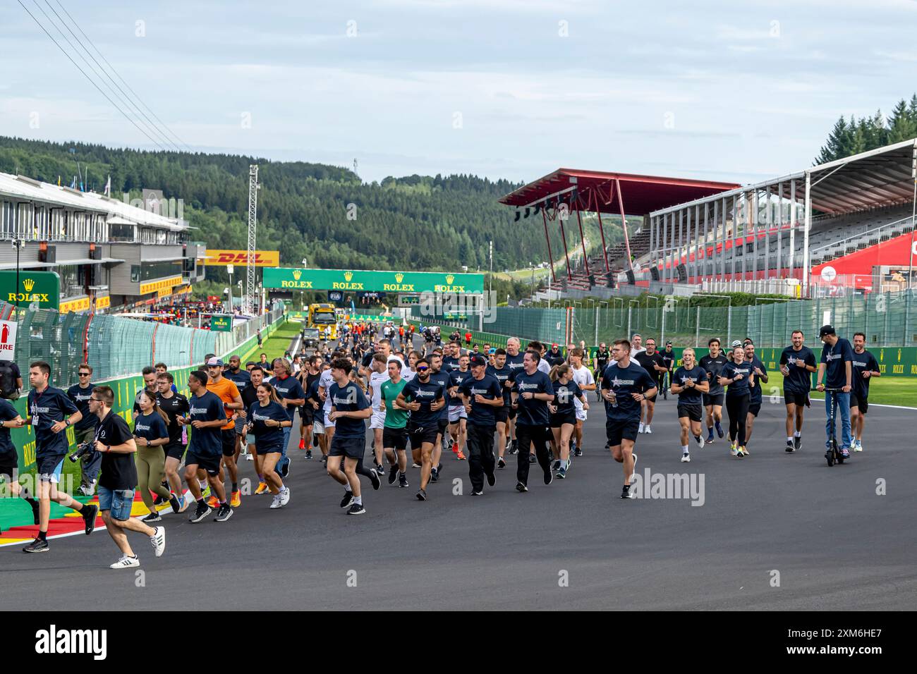 Stavelot, Belgio, 25 luglio 2024, Pierre Gasly, francese gareggia per Alpine. L'allestimento, il 14° round del campionato di Formula 1 del 2024. Crediti: Michael Potts/Alamy Live News Foto Stock