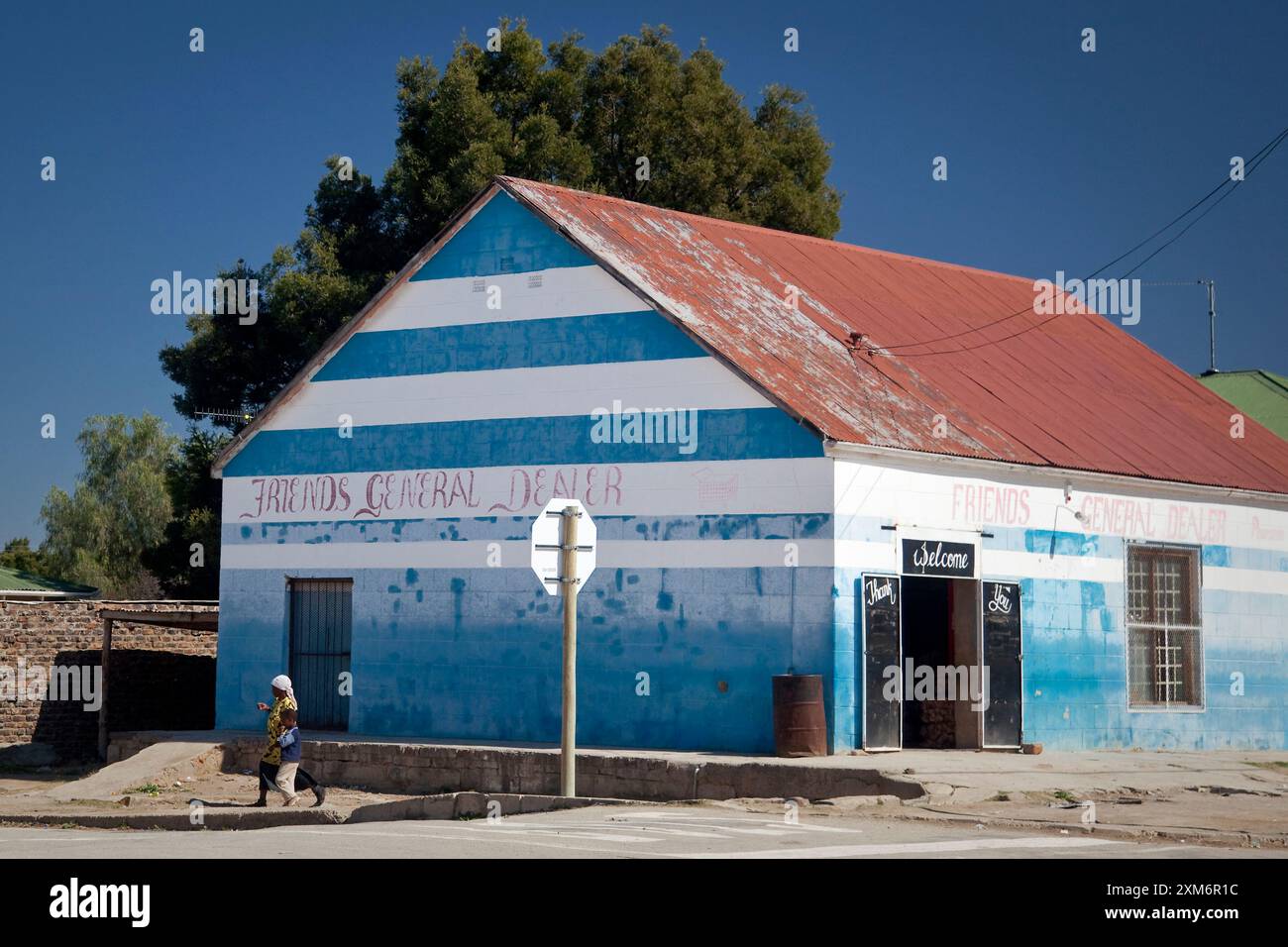 Grande magazzino esterno a Pearston, Sud Africa Foto Stock