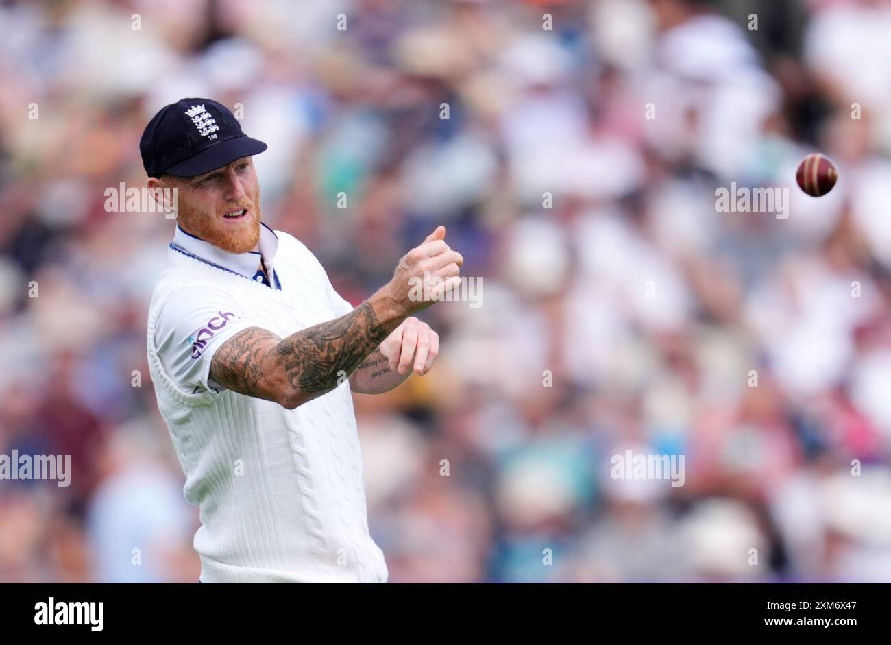 L'inglese Ben Stokes durante il primo giorno del terzo Rothesay test match a Edgbaston, Birmingham. Data foto: Venerdì 26 luglio 2024. Foto Stock