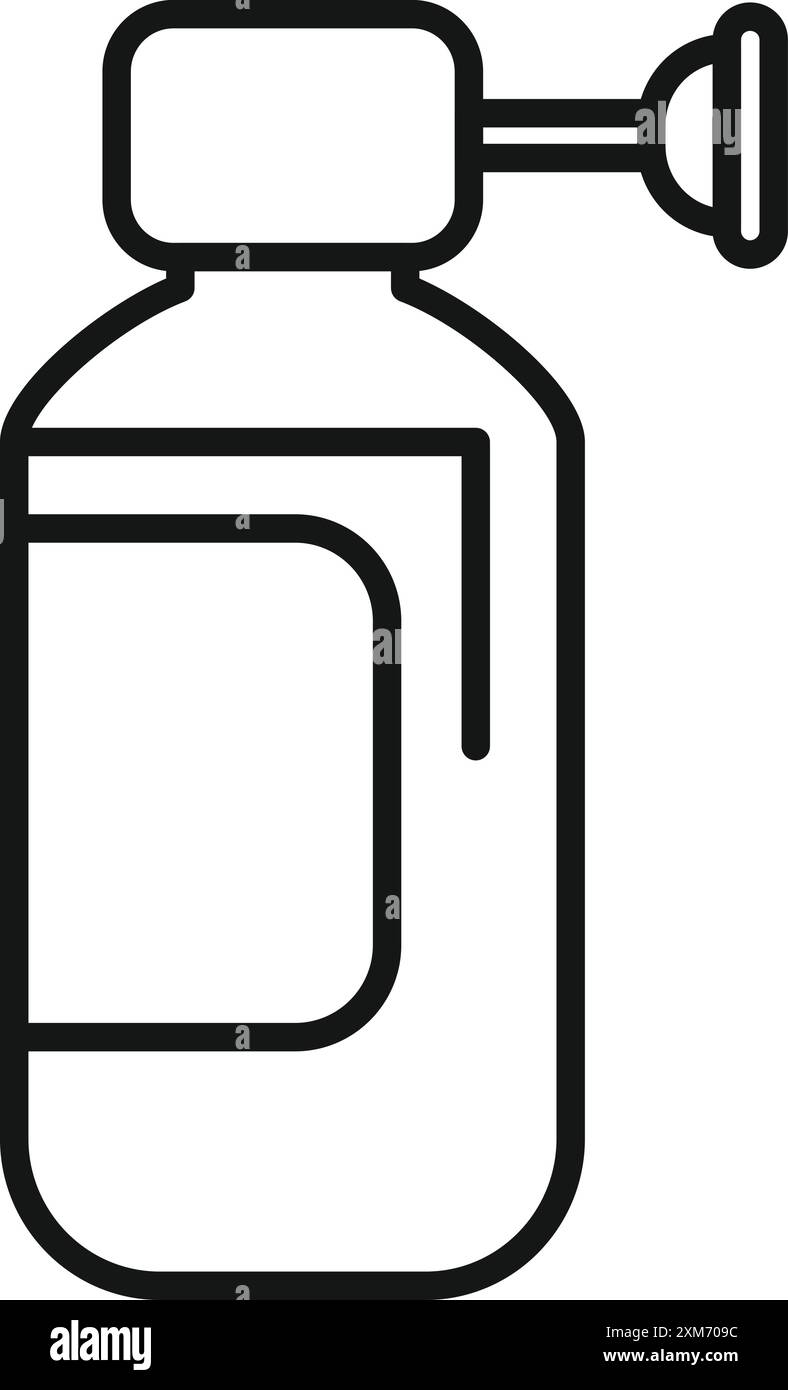 Il dispositivo medico è usato per il trattamento dell'asma e di altre malattie respiratorie Illustrazione Vettoriale