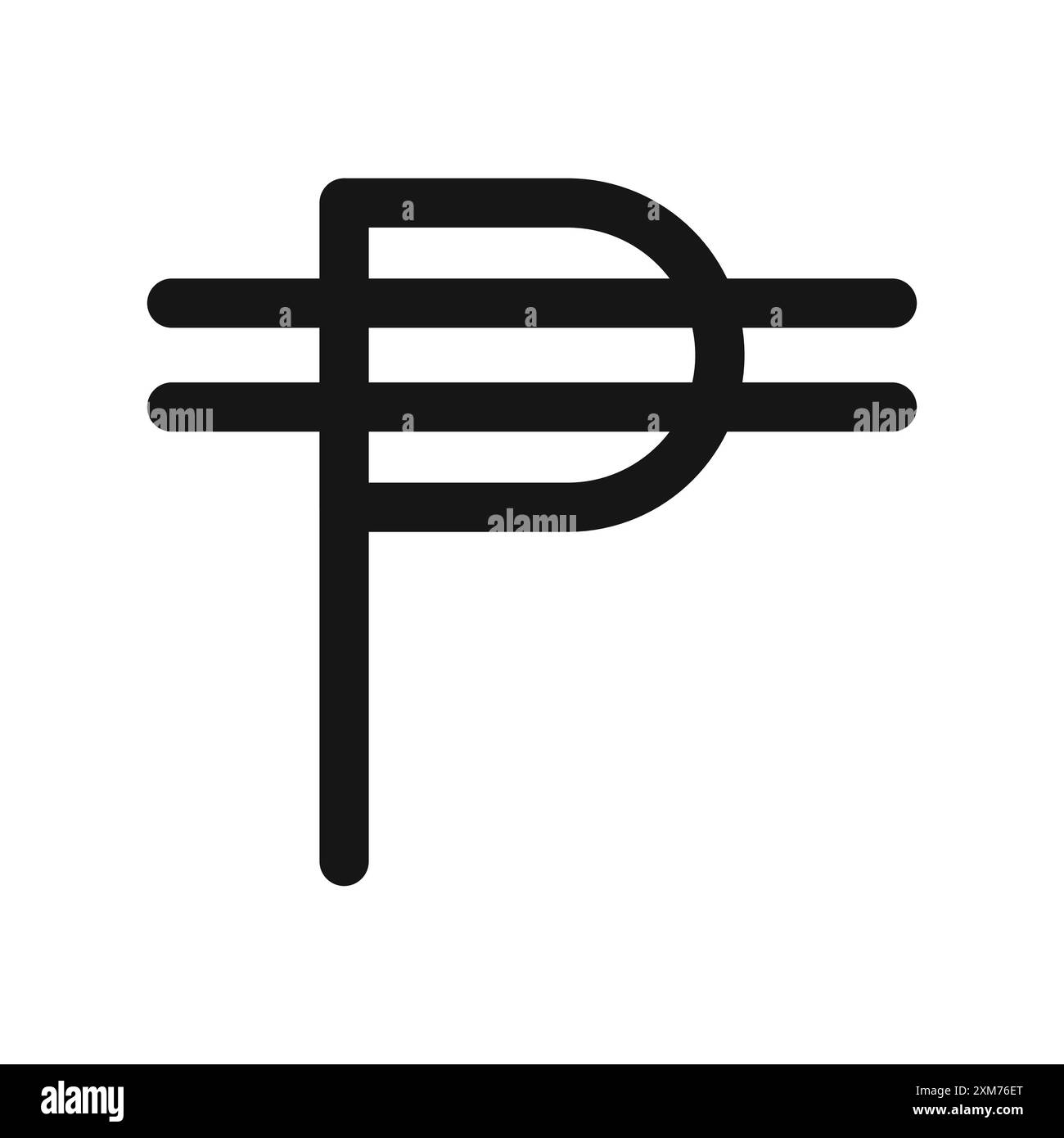 Icona di Cuba peso Black line art Vector in bianco e nero contorno set segno di collezione Illustrazione Vettoriale