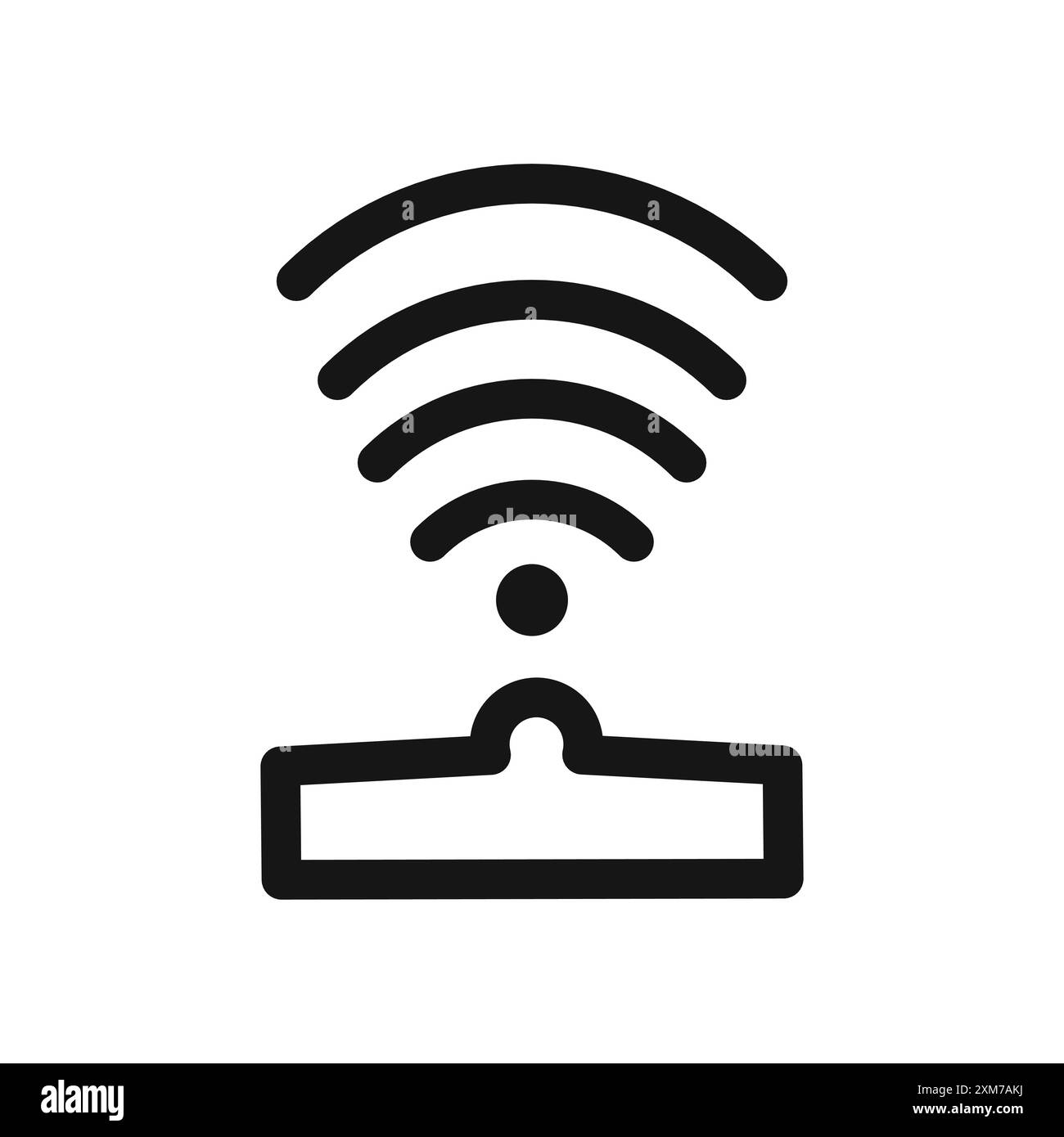 Icona del sensore vettore grafico linea nera in bianco e nero segno di raccolta del set di contorni Illustrazione Vettoriale