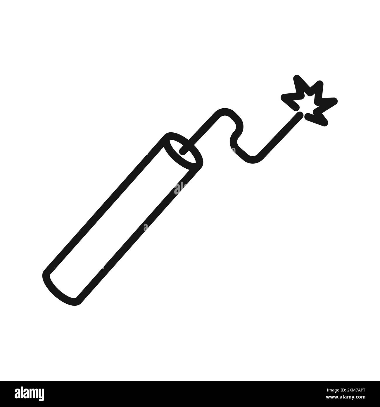 Icona dinamite TNT vettore grafico linea nera in bianco e nero segno di raccolta set di contorni Illustrazione Vettoriale