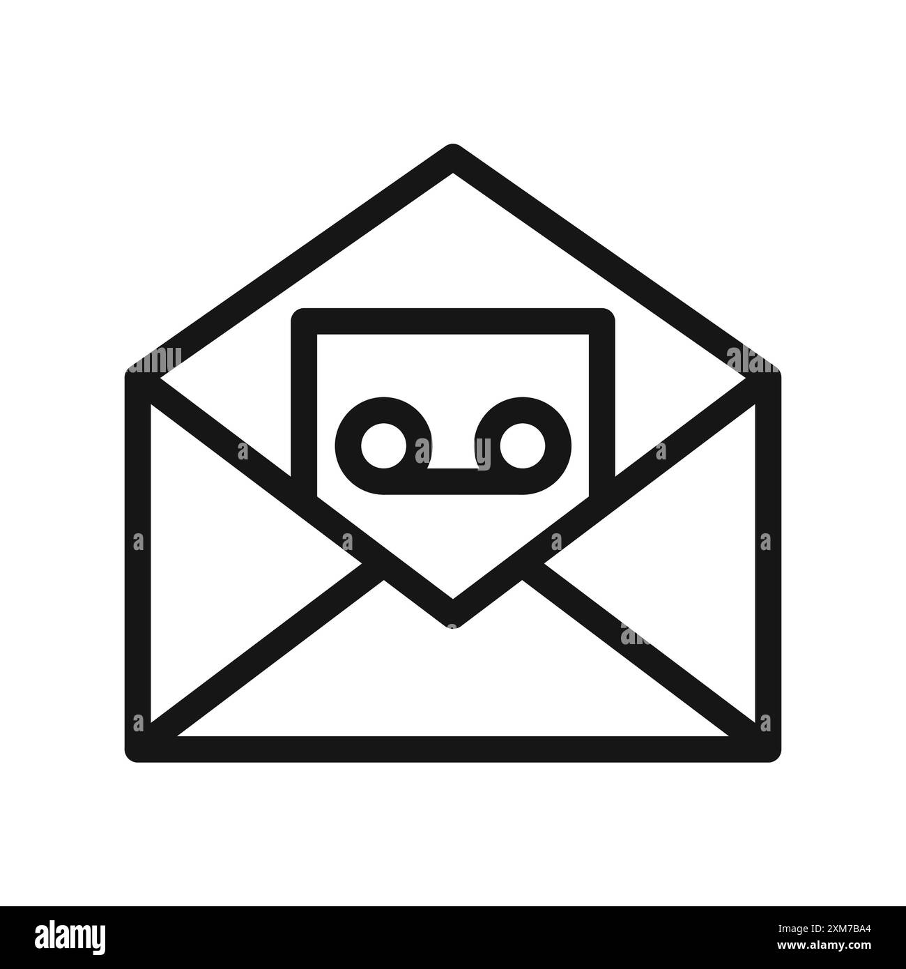 Icona Voicemail grafica con linea nera in bianco e nero e segno di raccolta del set di contorni Illustrazione Vettoriale Icona Voicemail grafica con linea nera in bianco e nero e segno di raccolta del set di contorni Illustrazione Vettoriale