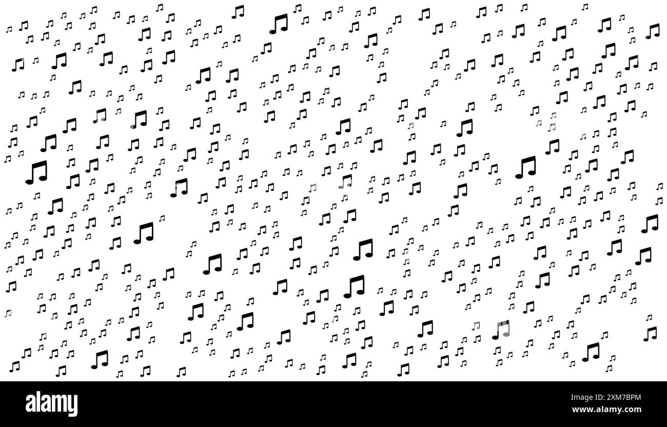 Icona delle note musicali, icona della melodia, icona della melodia, illustrazione del simbolo del brano. Illustrazione Vettoriale