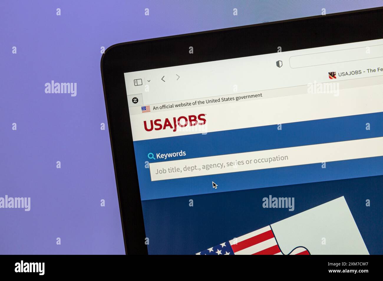 Ostersund, Svezia - 9 agosto 2023: Pagina web USAJobs. USAJobs è il sito web del governo degli Stati Uniti per elencare le opportunità di lavoro del servizio civile. Foto Stock